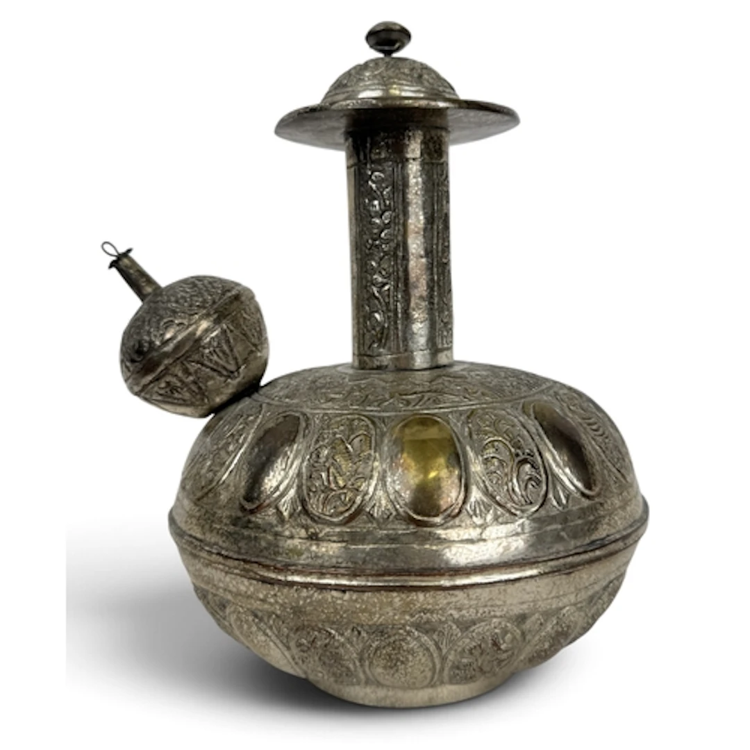 A 17TH C INDIAN TWO-METAL GANGA-JUMNA WATER VESSEL From Tanj...