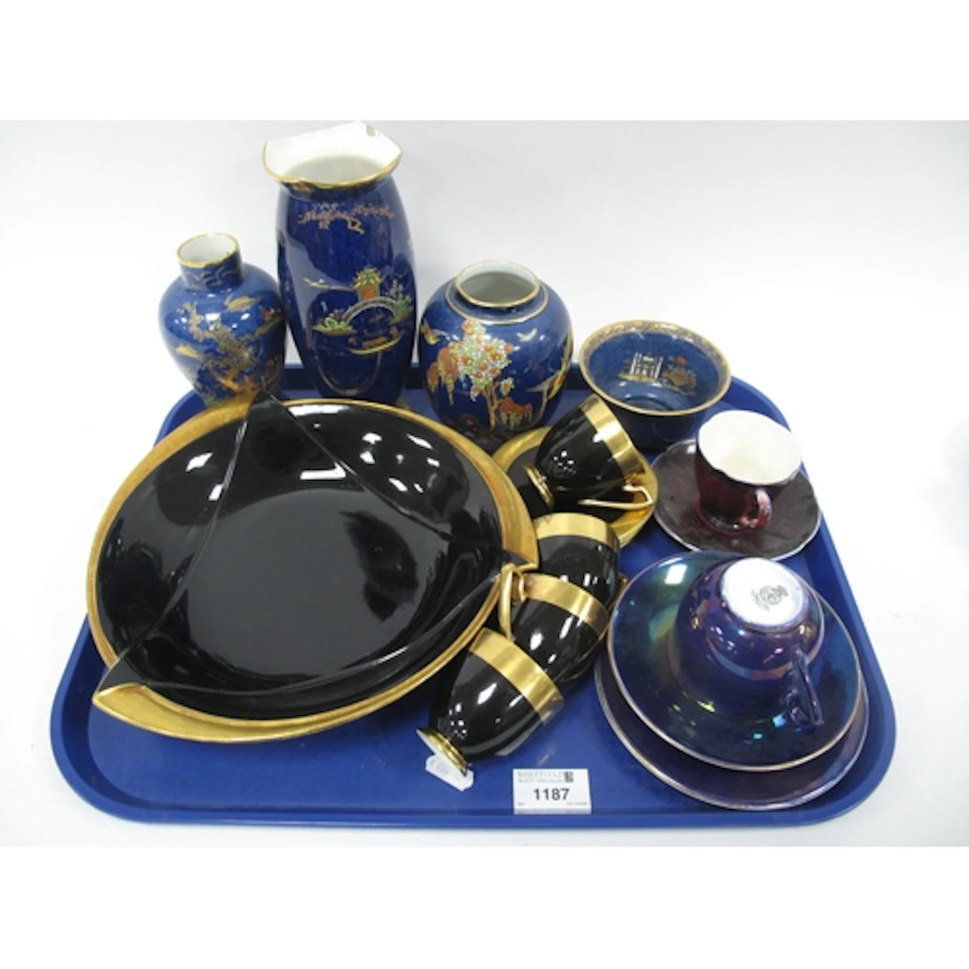 Carlton Ware Taj Mahal Bowl, 10cm diameter, other blue lustr...