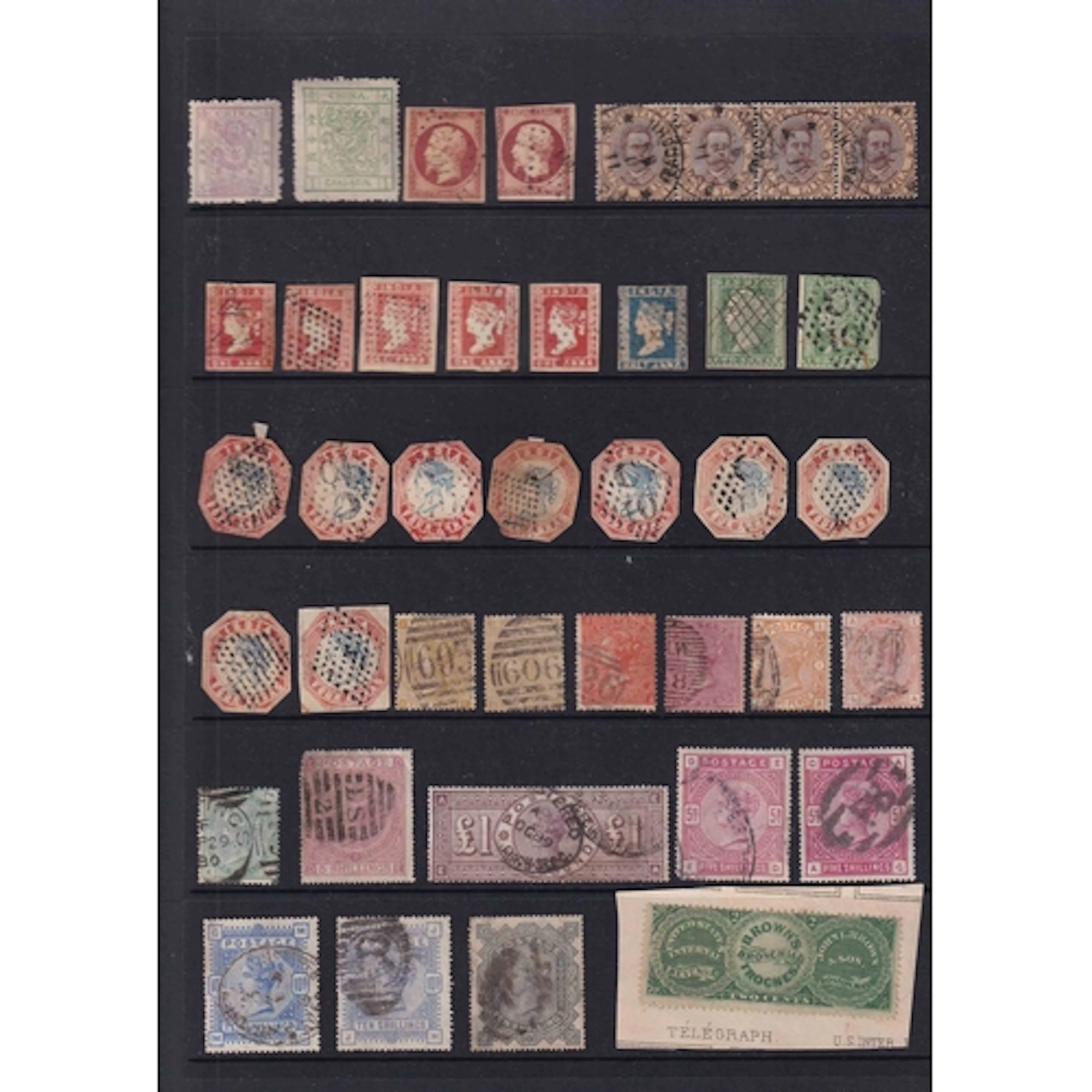 World accumulation in box with a lovely old Senf printed alb...