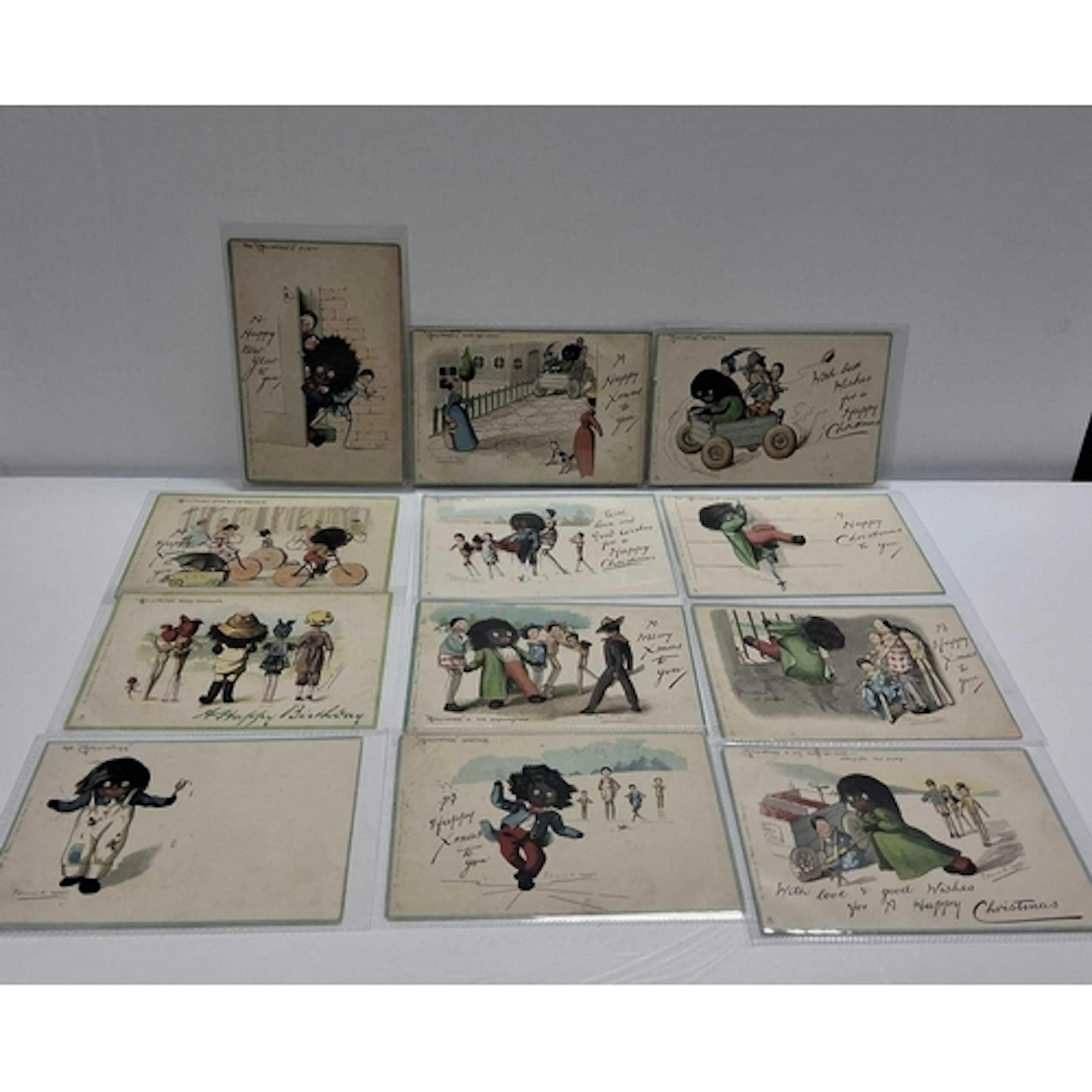 TWELVE RAPHAEL TUCK & SONS POSTCARD GREETING CARDS, most...