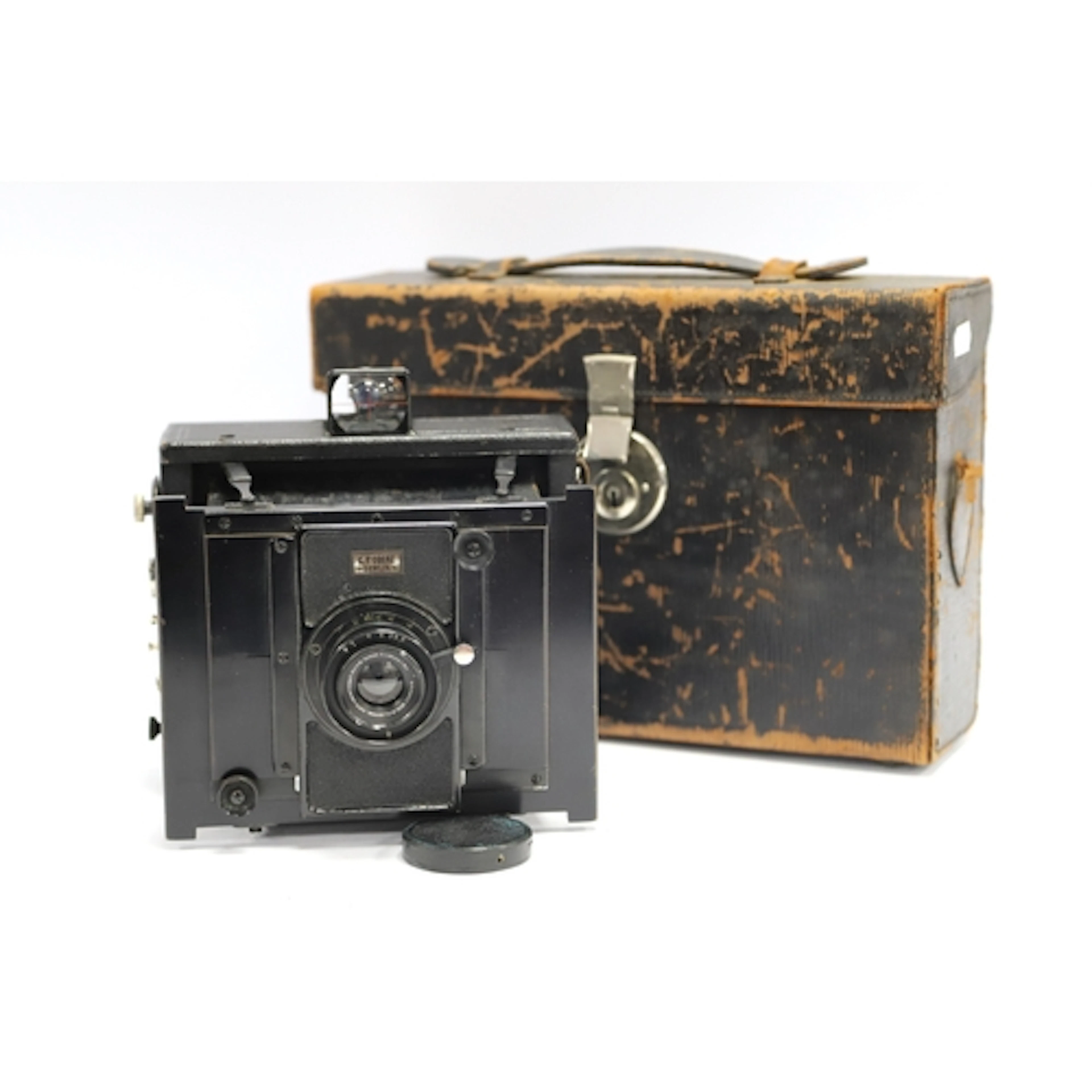 C.P Goerz Berlin Ango Folding Strut Camera with attached 120...