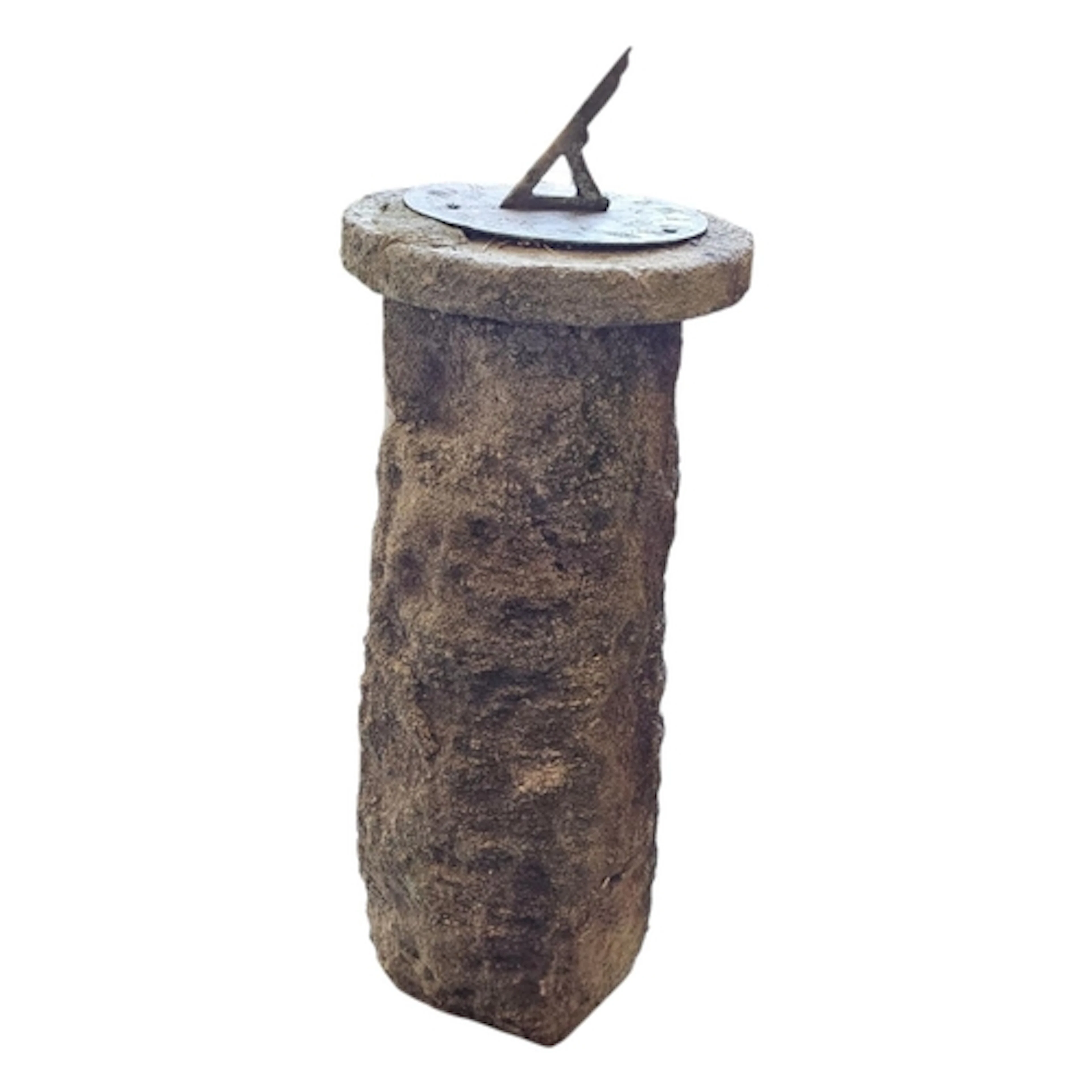 AN EARLY 20TH CENTURY BRONZE AND CARVED STONE SUNDIAL Bronze...