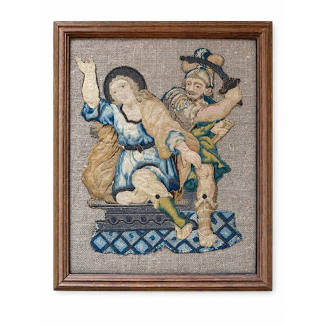 A Northern European Renaissance silk and metal-thread embroi...