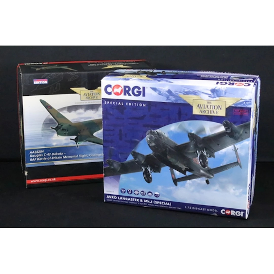 Two boxed Corgi Aviation Archive 1/72 diecast model aircraft...