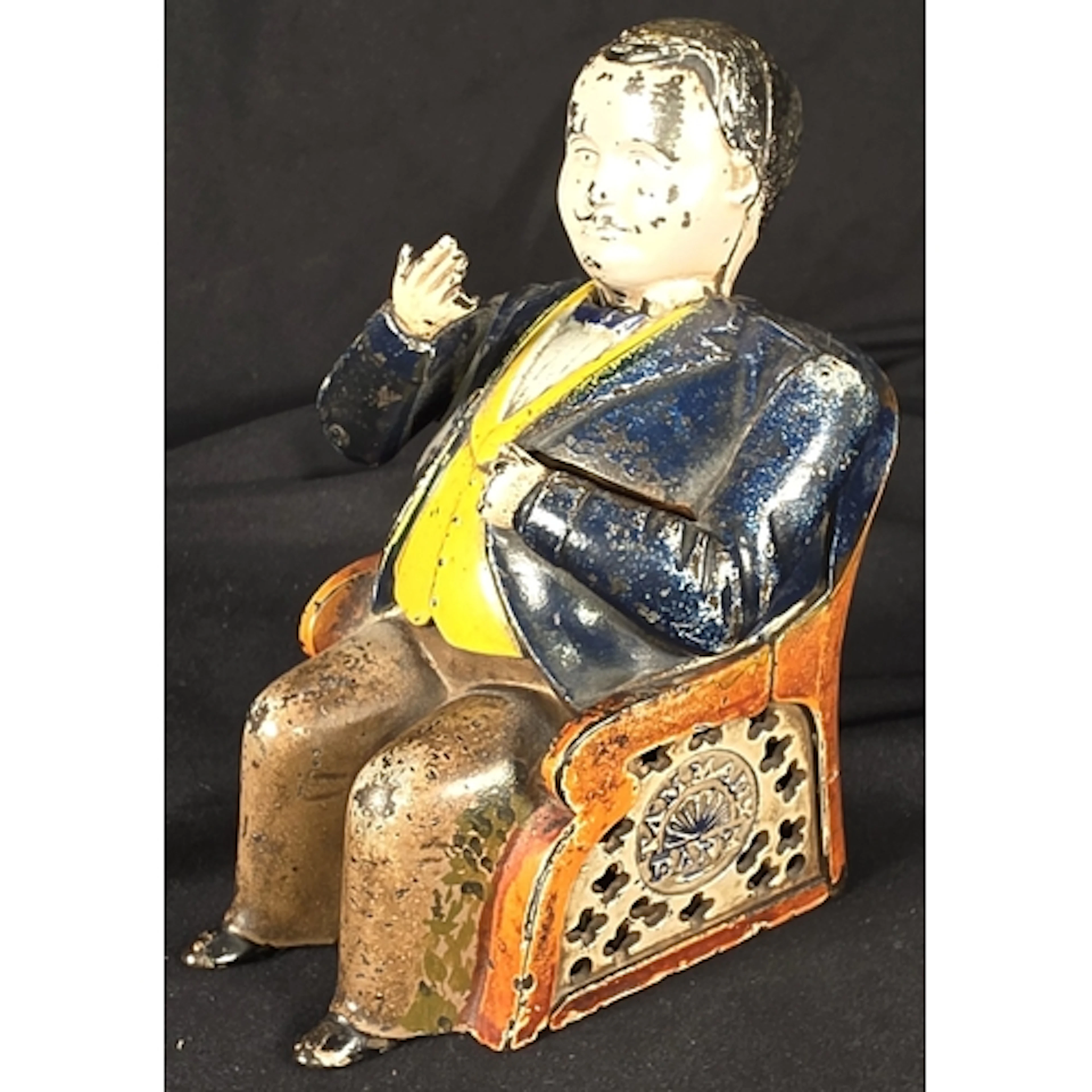 A 19th century cast Iron Tammany Mechanical 'Boss' Bank, fig...