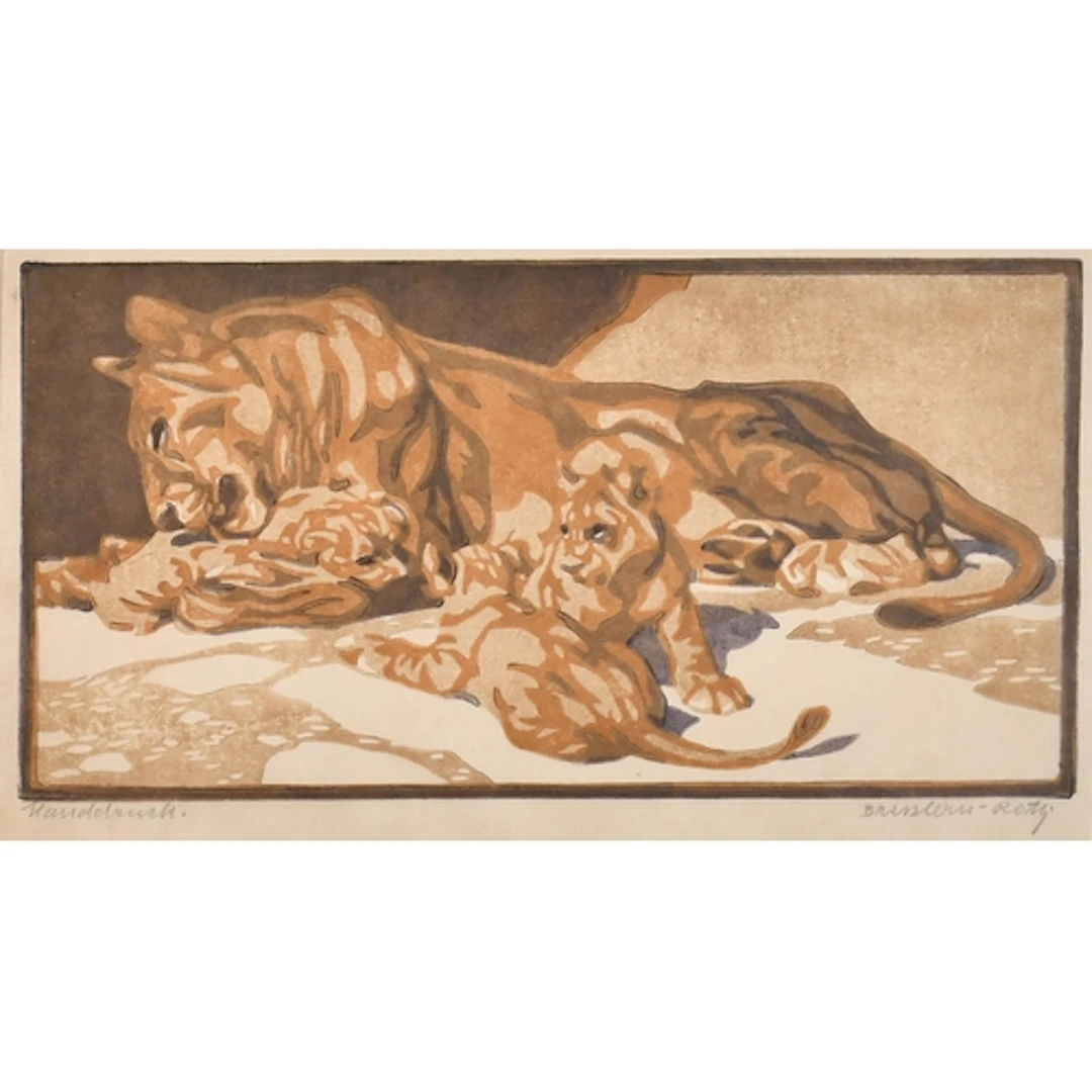 Norbertine Bresslern-Roth (1891-1978) Austrian. "Lioness wit...