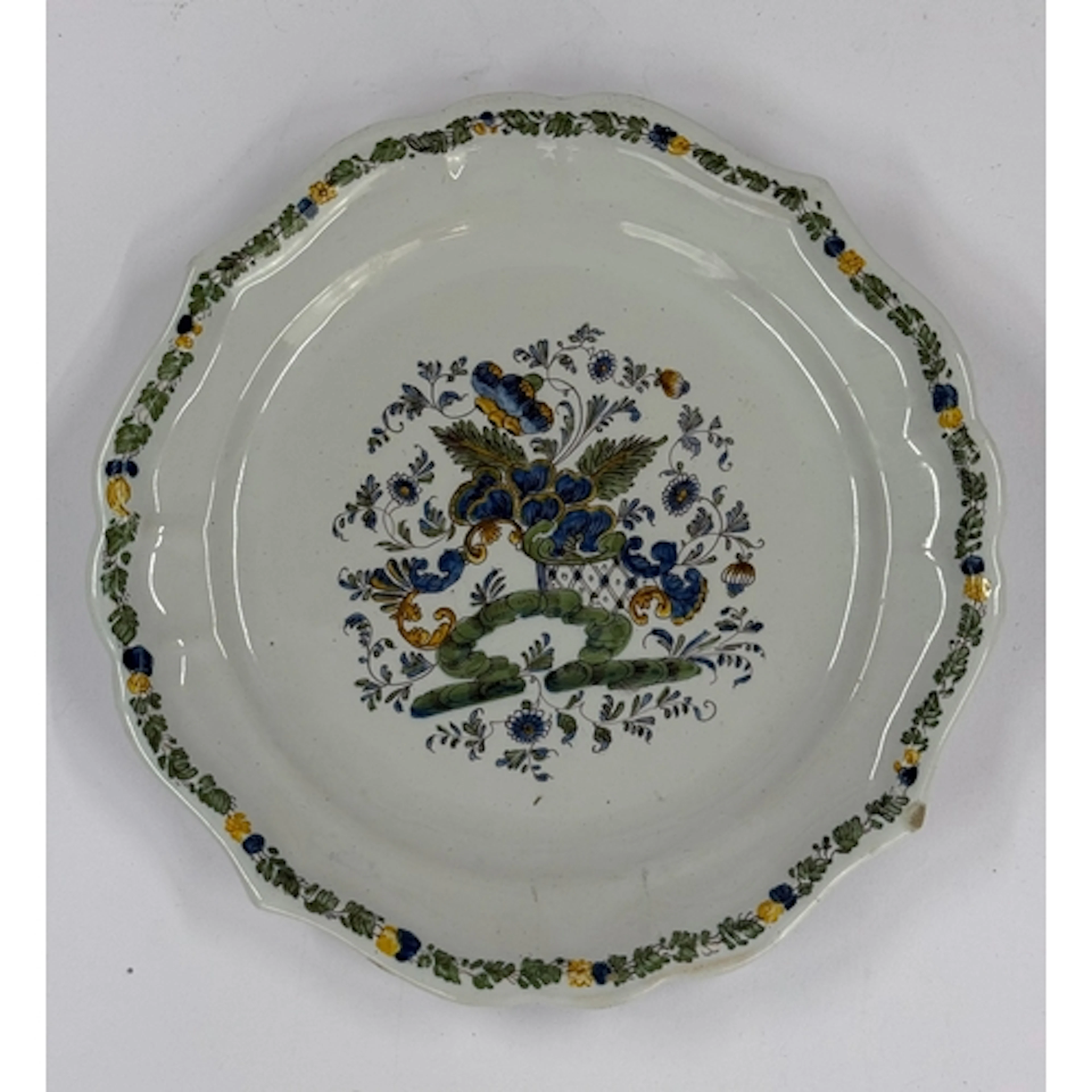 Ceramics: an Italian faïence plate, late 18th century, proba...