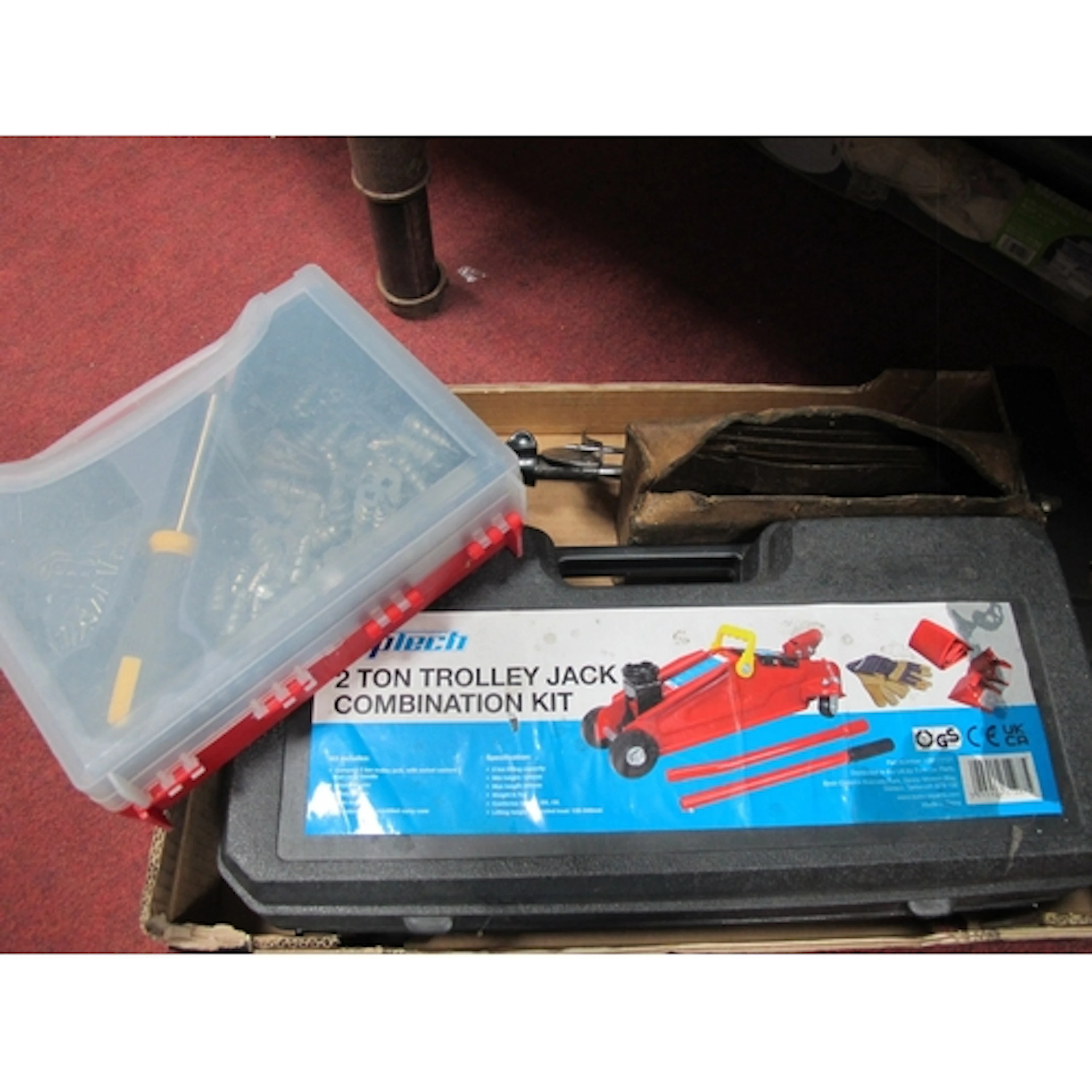 TopTech 2 ton trolley jack combination kit together with a v...