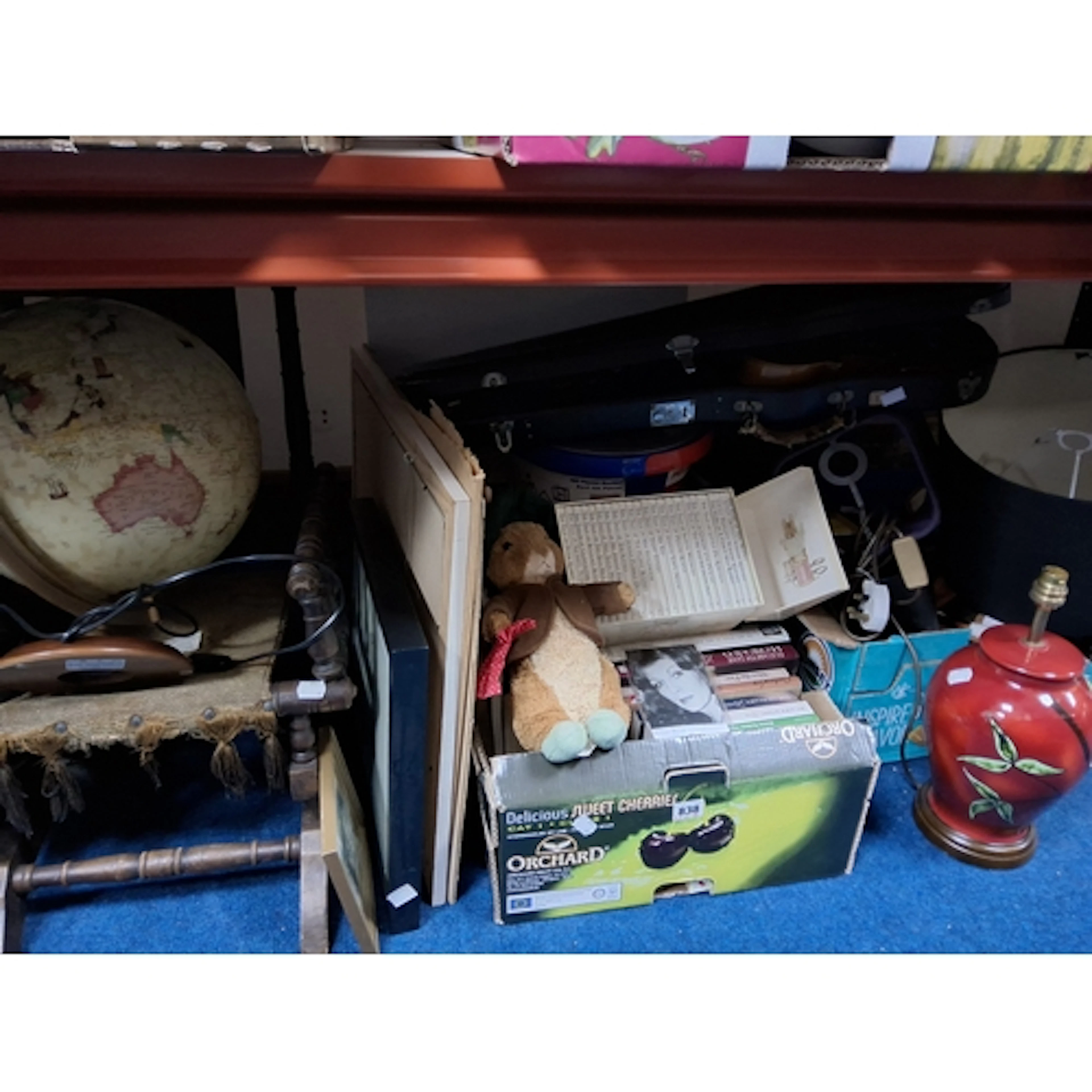 THREE BOXES AND LOOSE MISCELLANEOUS ITEMS to include a Poole...