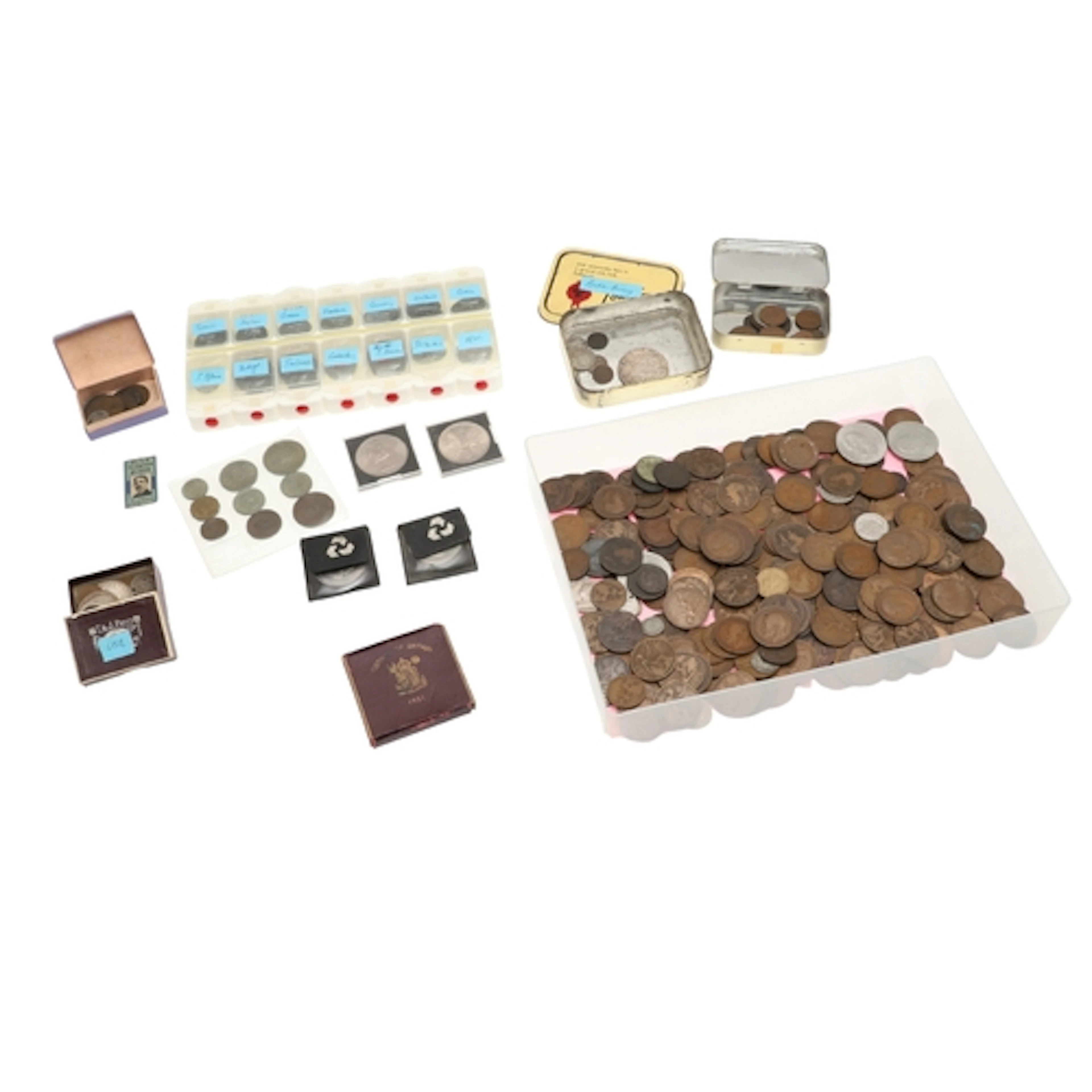 A MIXED COLLECTION OF PREDECIMAL AND WORLD COINS. A collecti...