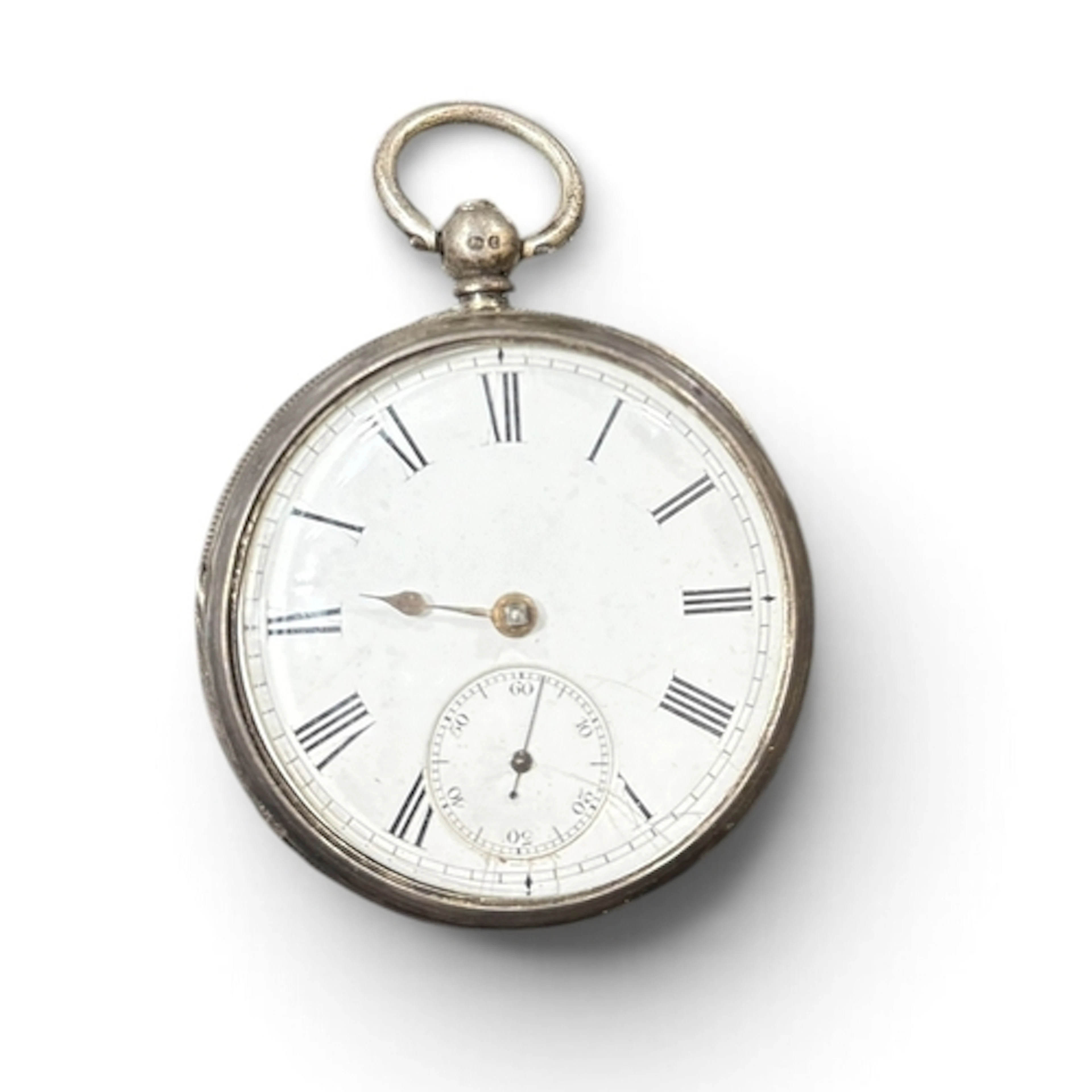 A SILVER POCKET WATCH Weight: 94gms