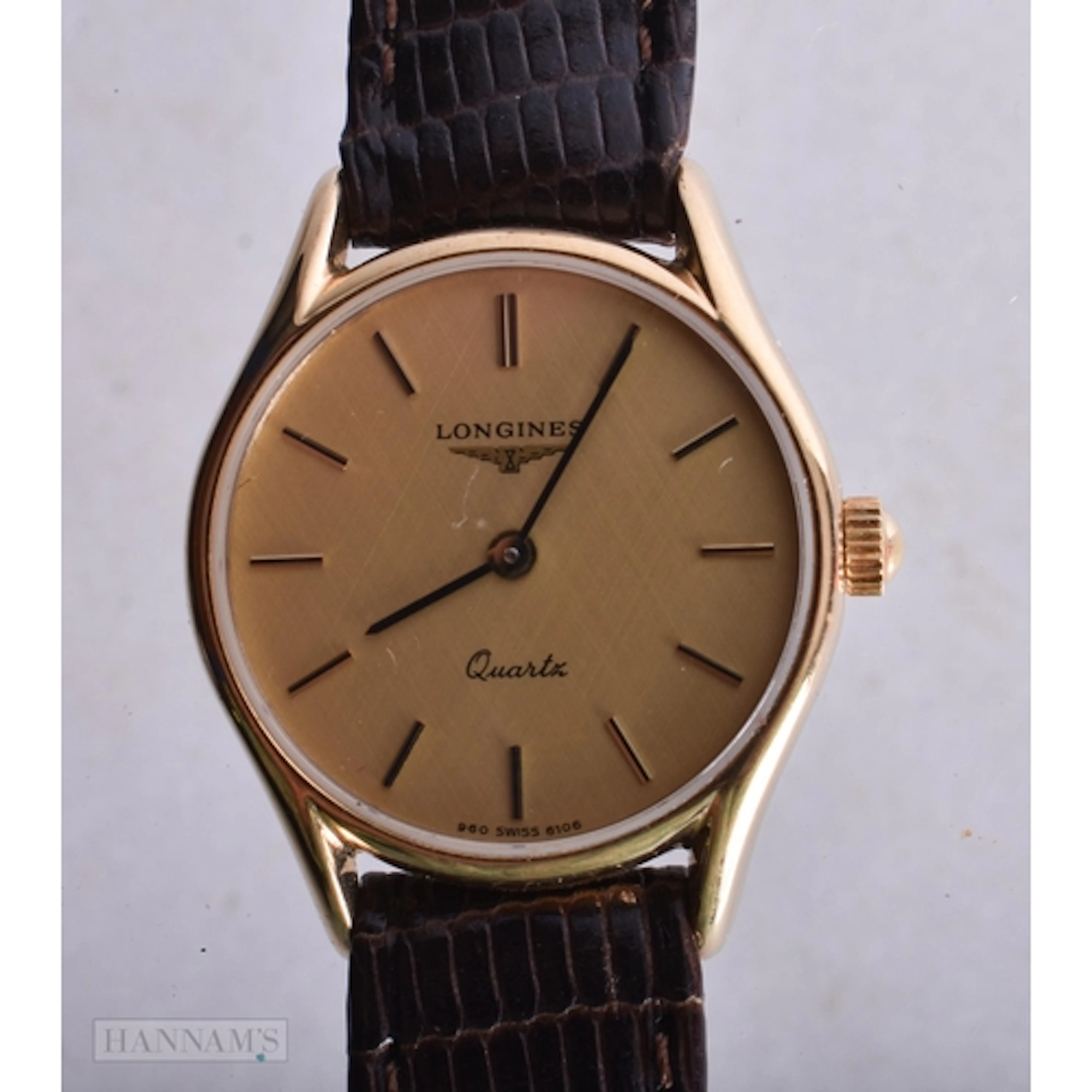 A LONGINES WRIST WATCH. Untested. 2.25 cm wide.