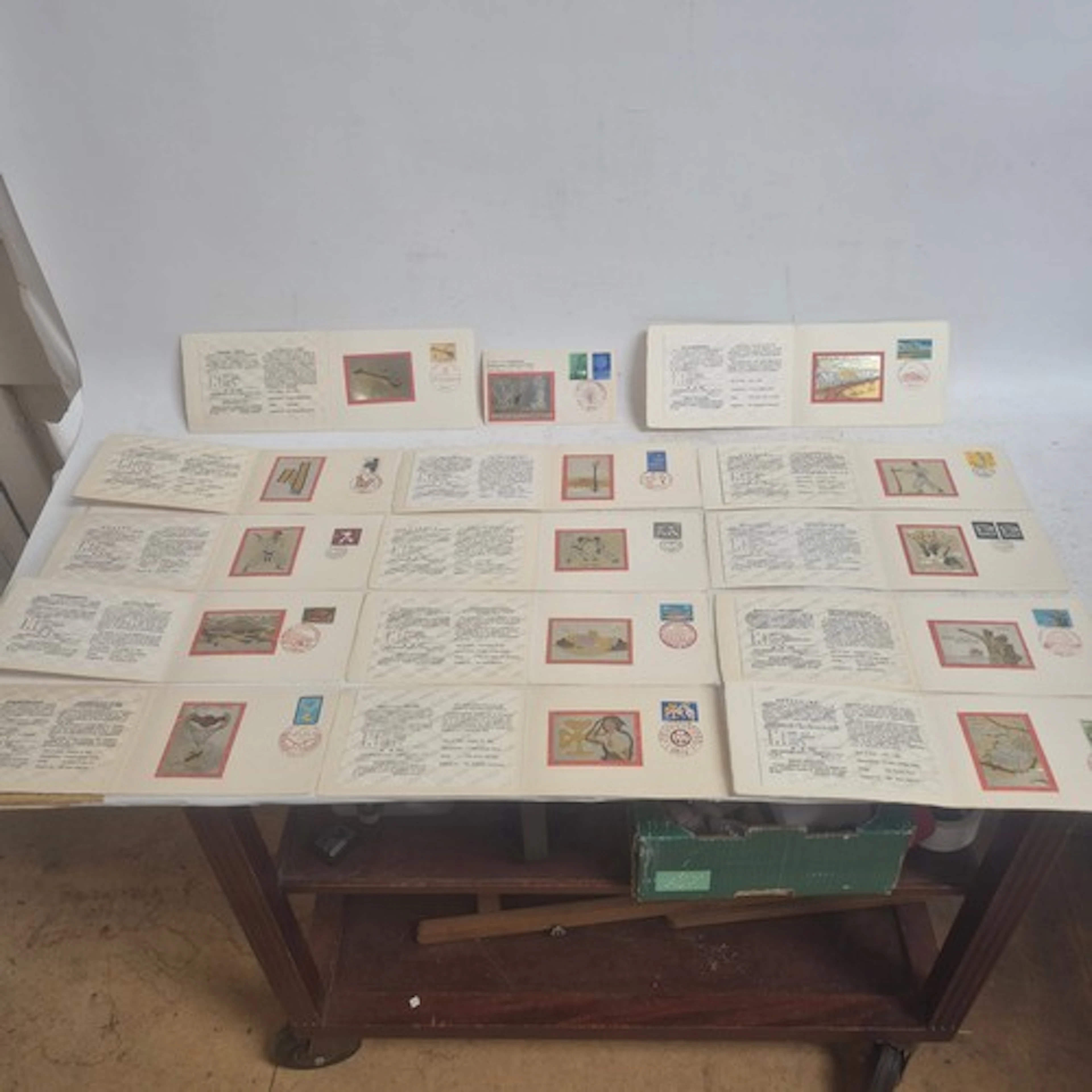 A collection of Japanese RYUKYU metal engraved postal stamp...