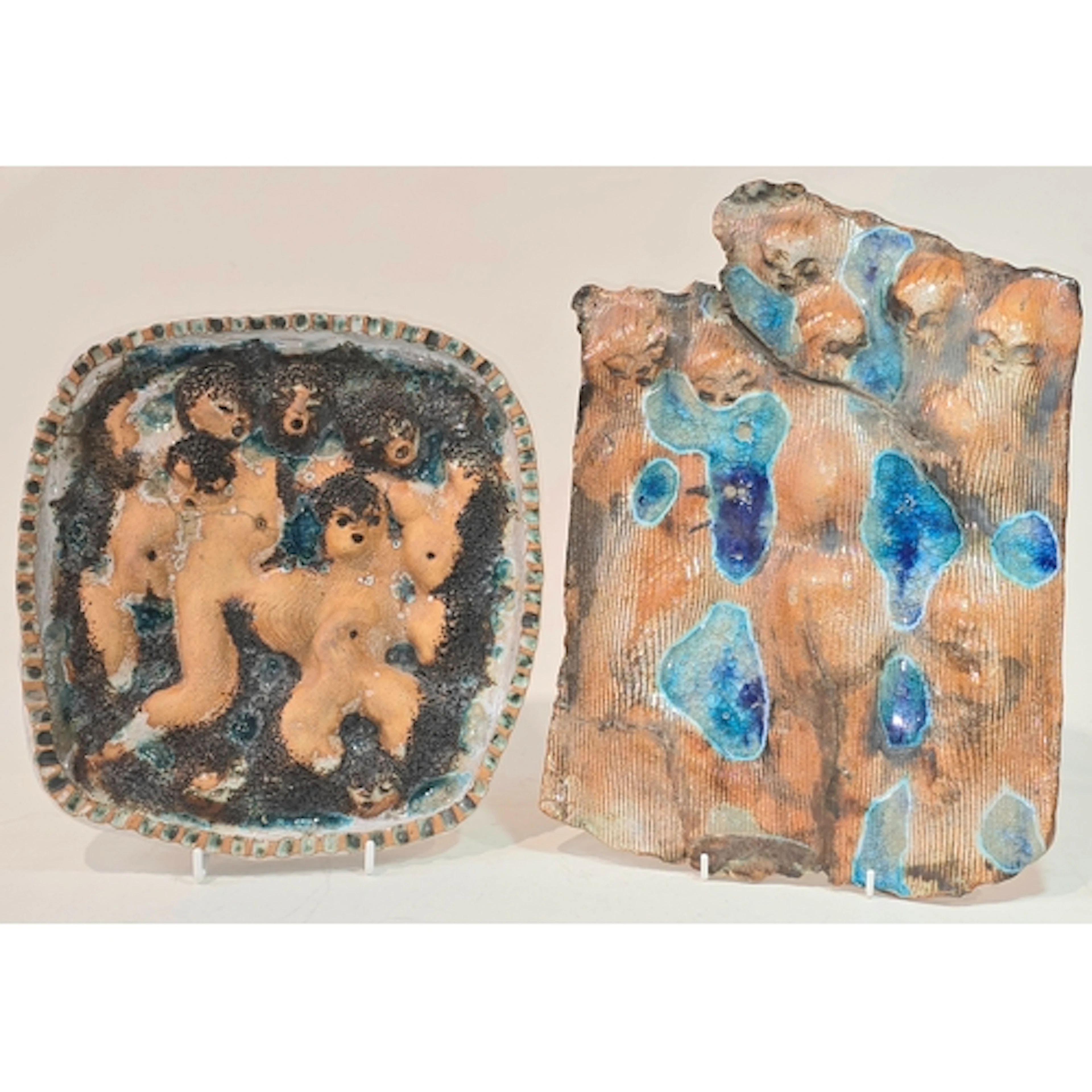 Poole Pottery interest Guy Sydenham Rokko plaque depicting l...