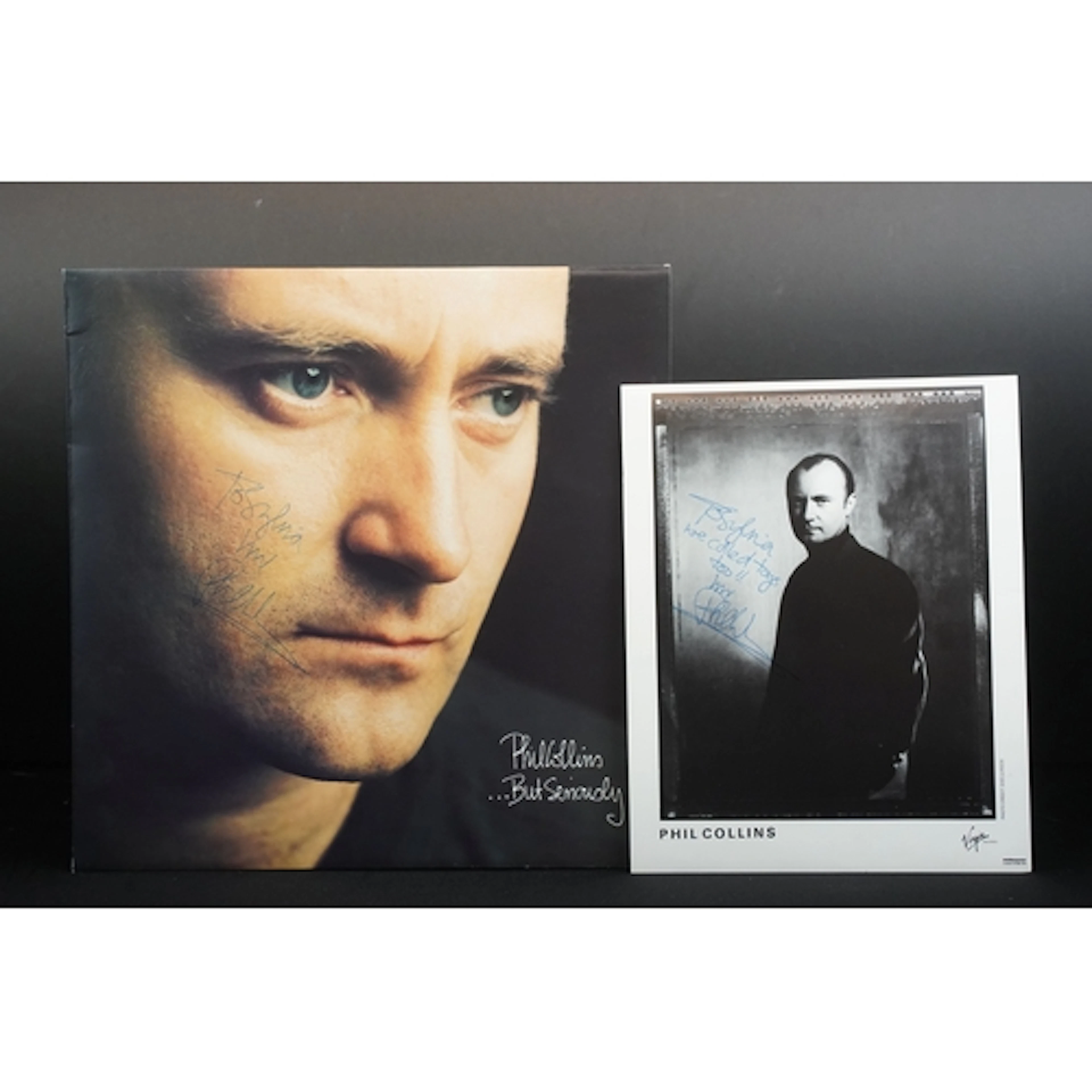 Memorabilia / Vinyl - Phil Collins signed and dedicated LP a...