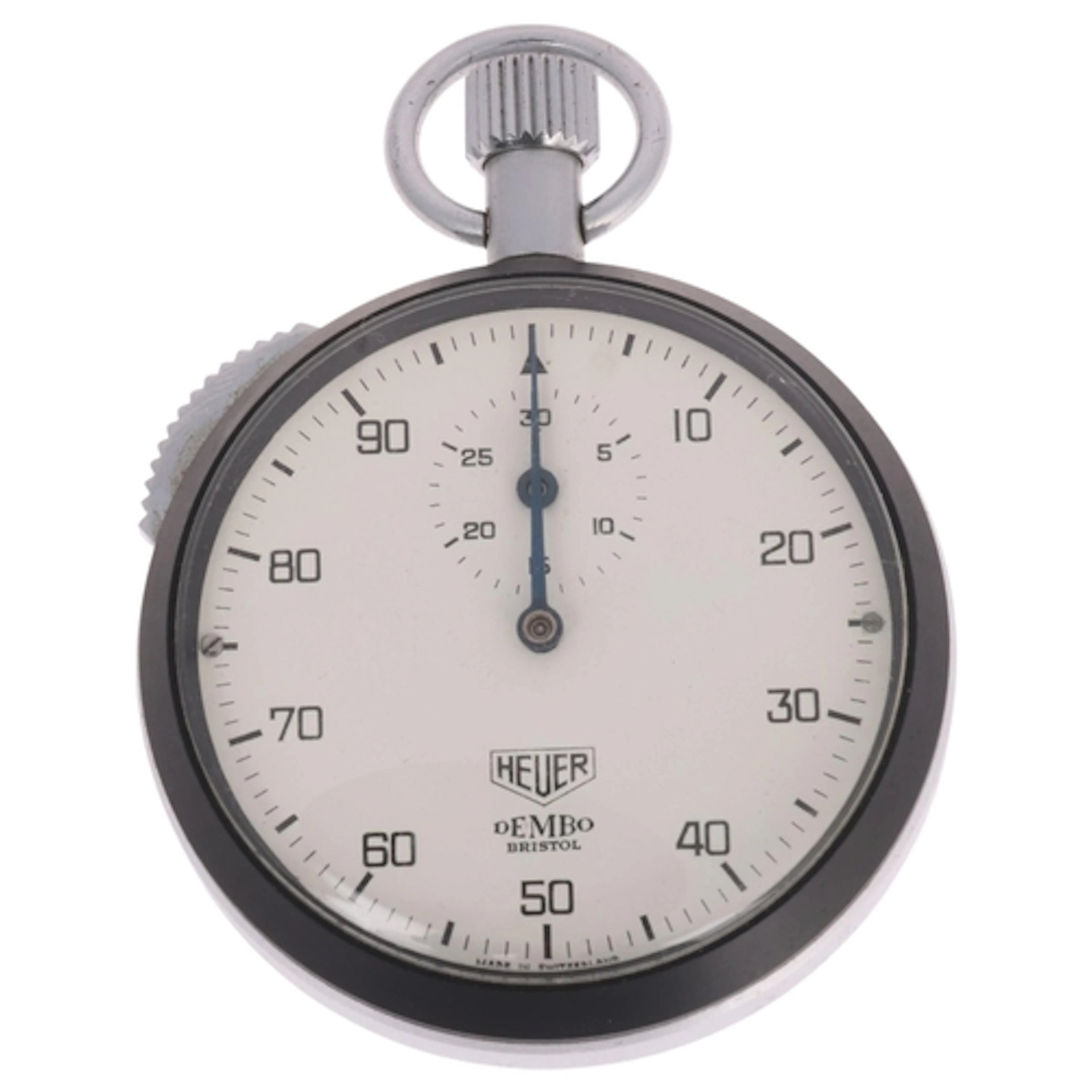 HEUER - a Vintage black coated stainless steel 'Hour Decimal...