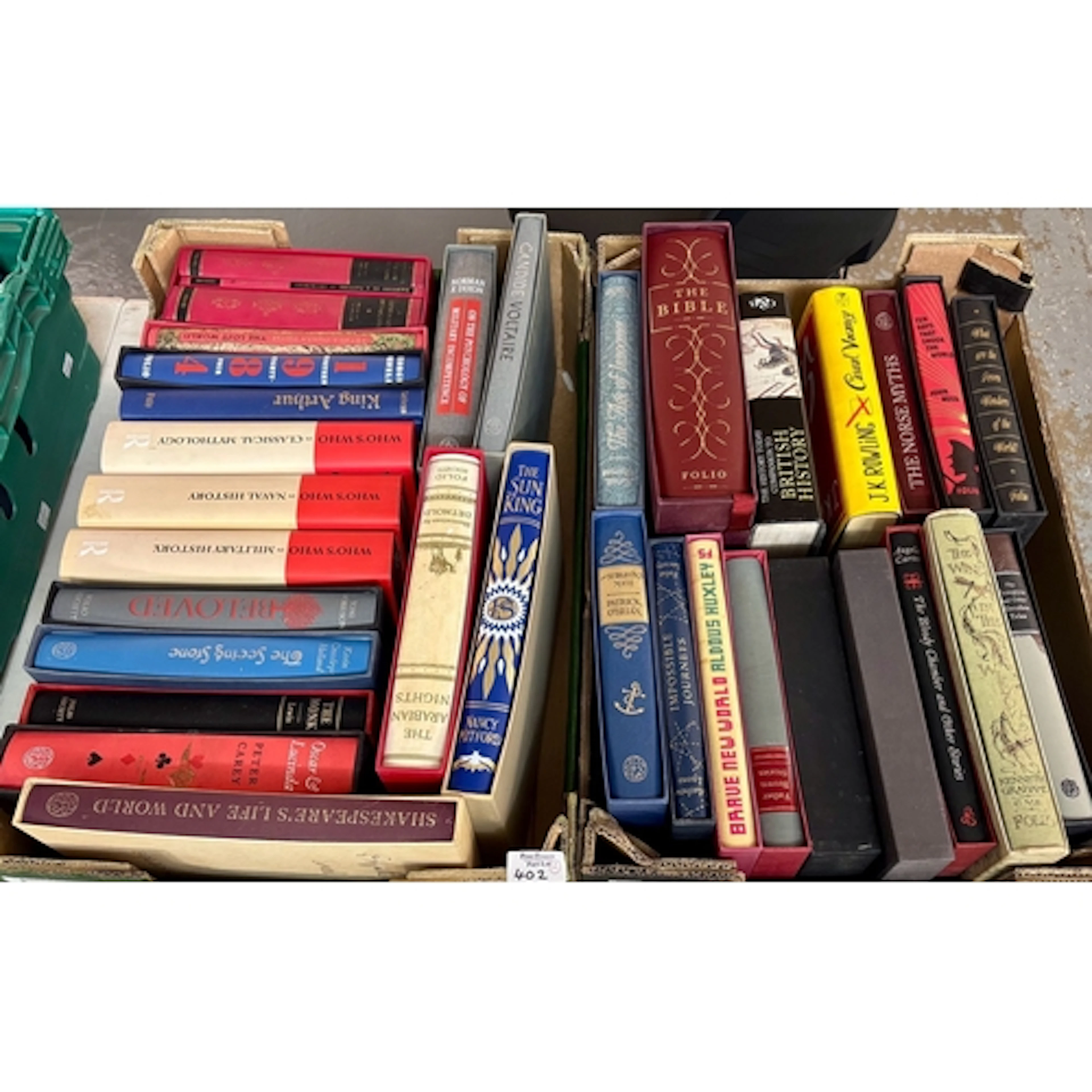 Folio Society - two boxes of assorted hardback books many in...