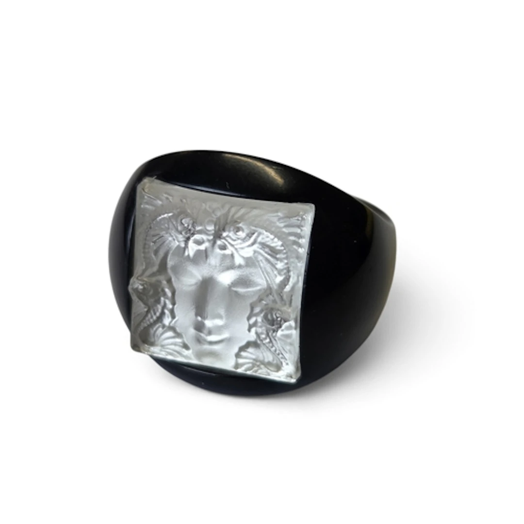 A lovely Lalique dress Ring in its original box, size N.