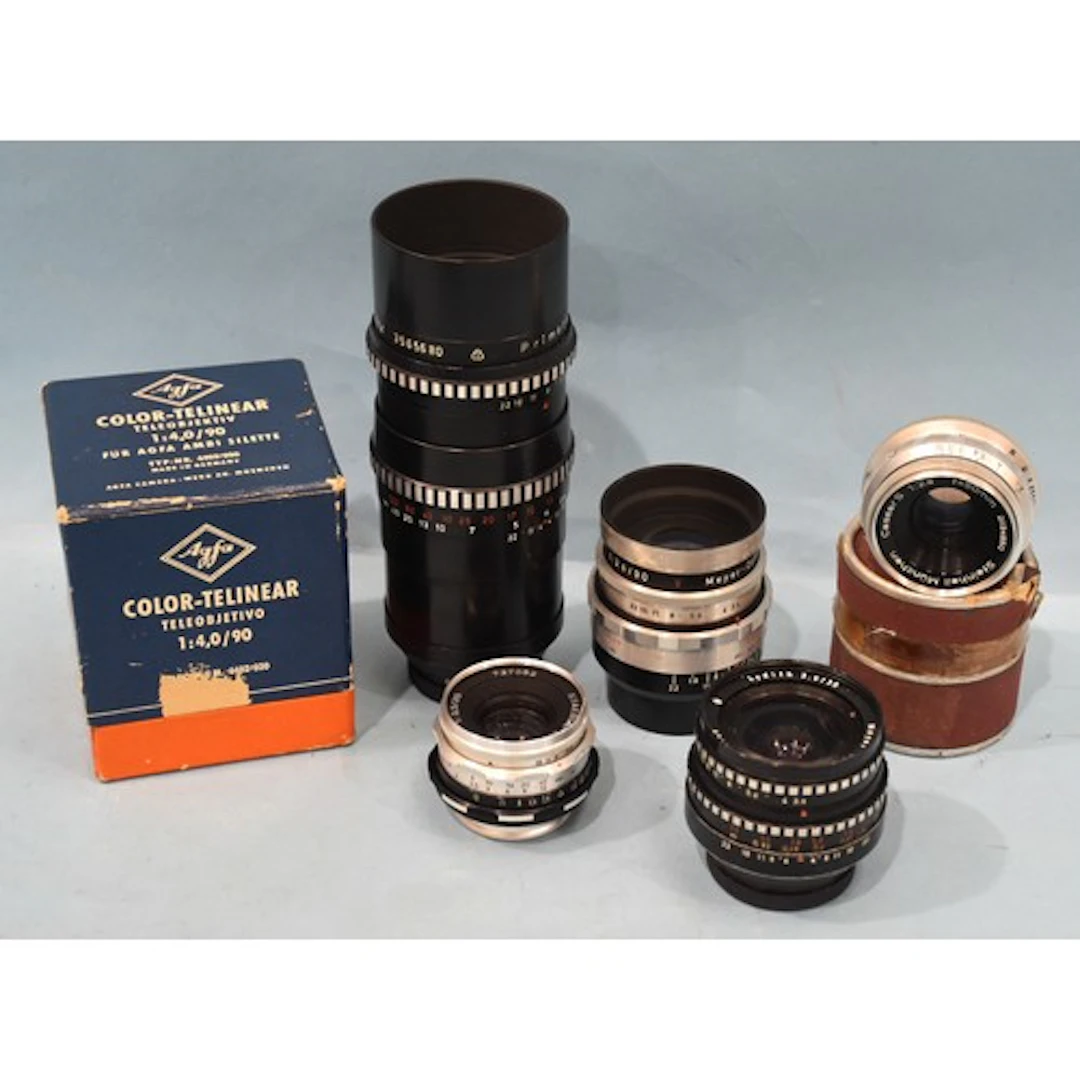 Three Meyer-Optik lenses: Primotar 3.5/135, Gorlitz Telefoga...
