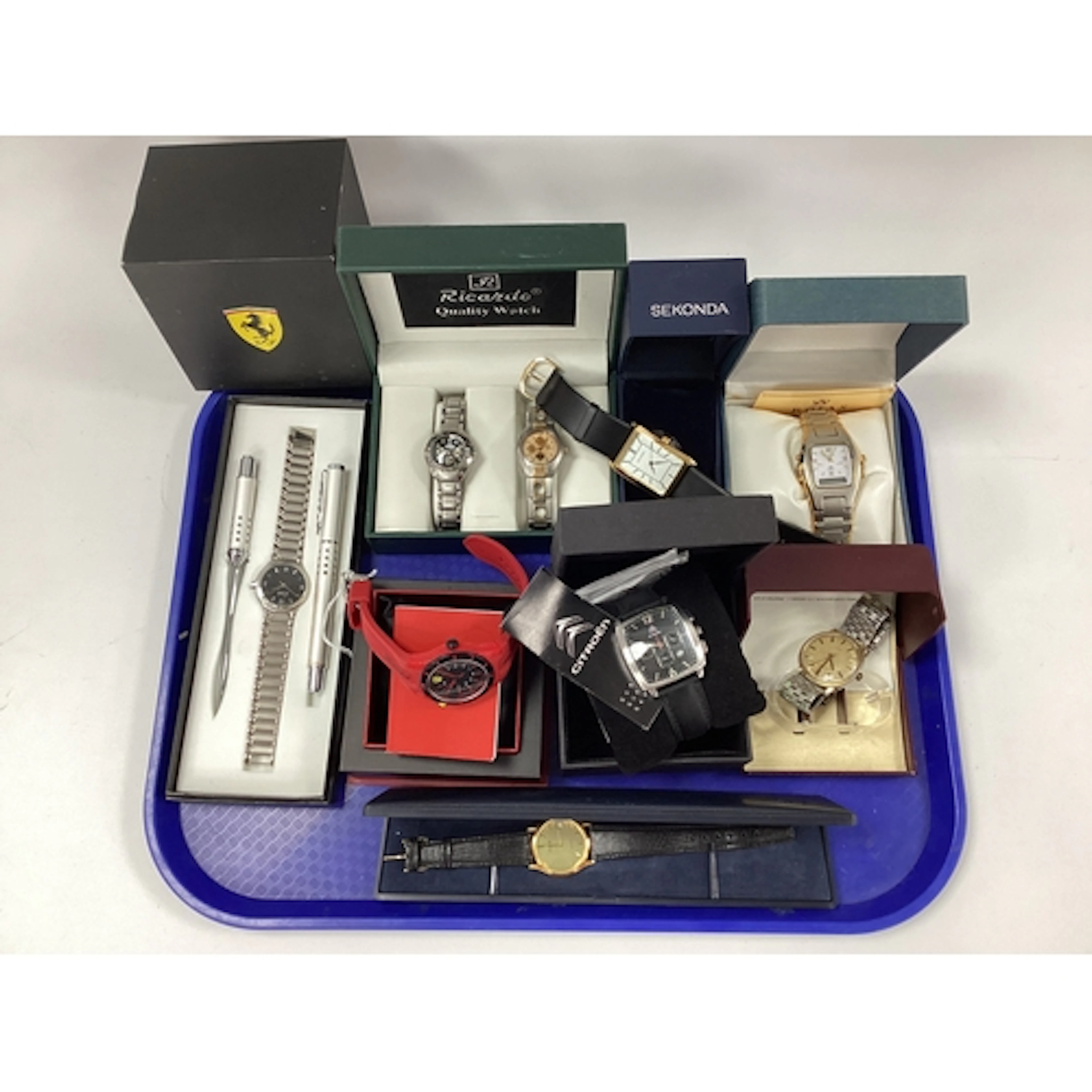 Modern Gent's Wristwatches, including Ferrari (SF27.4.47.021...