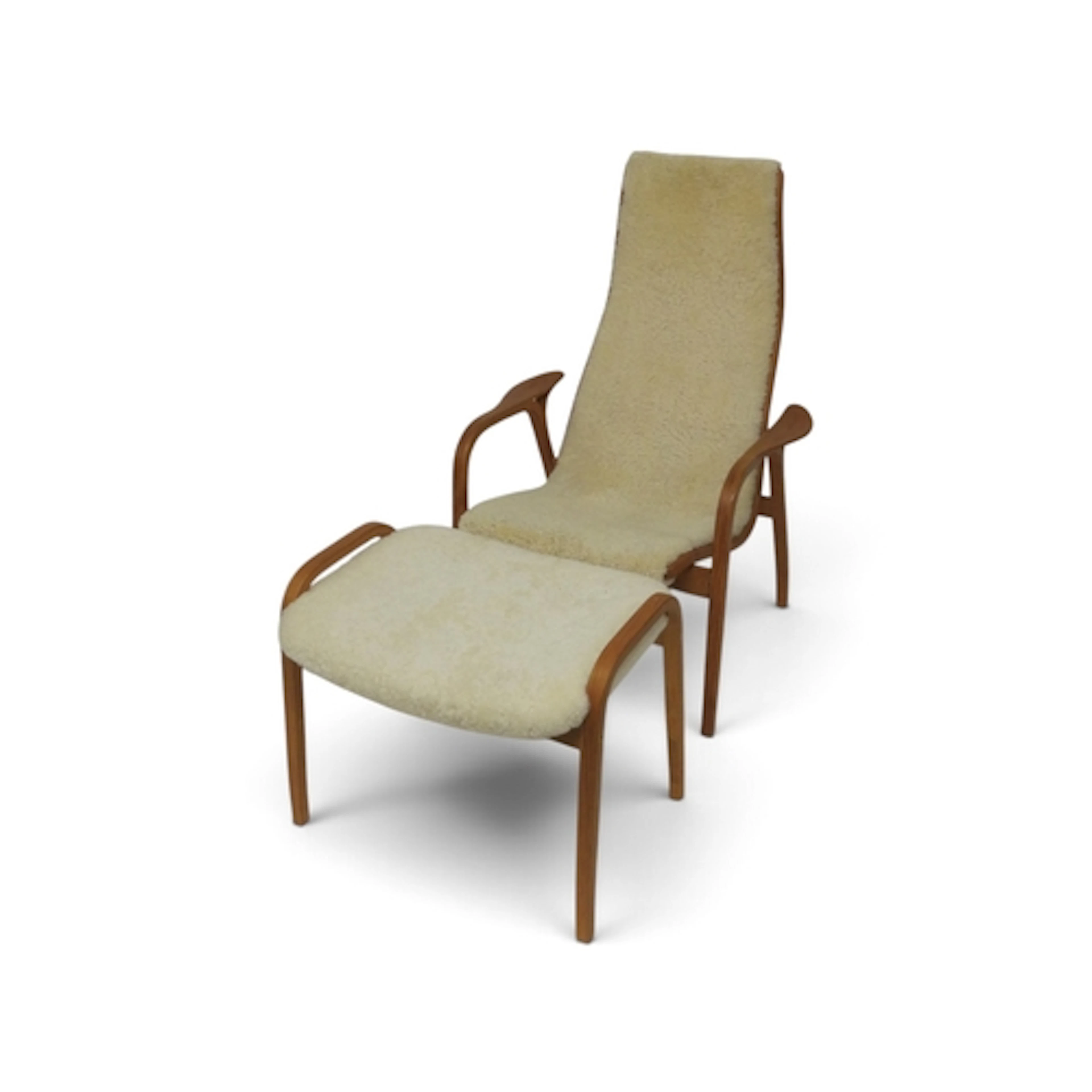 A CIRCA 1960 YNGVE EKSTROM FOR SWEDESE "LAMINO" LAMINATED BE...