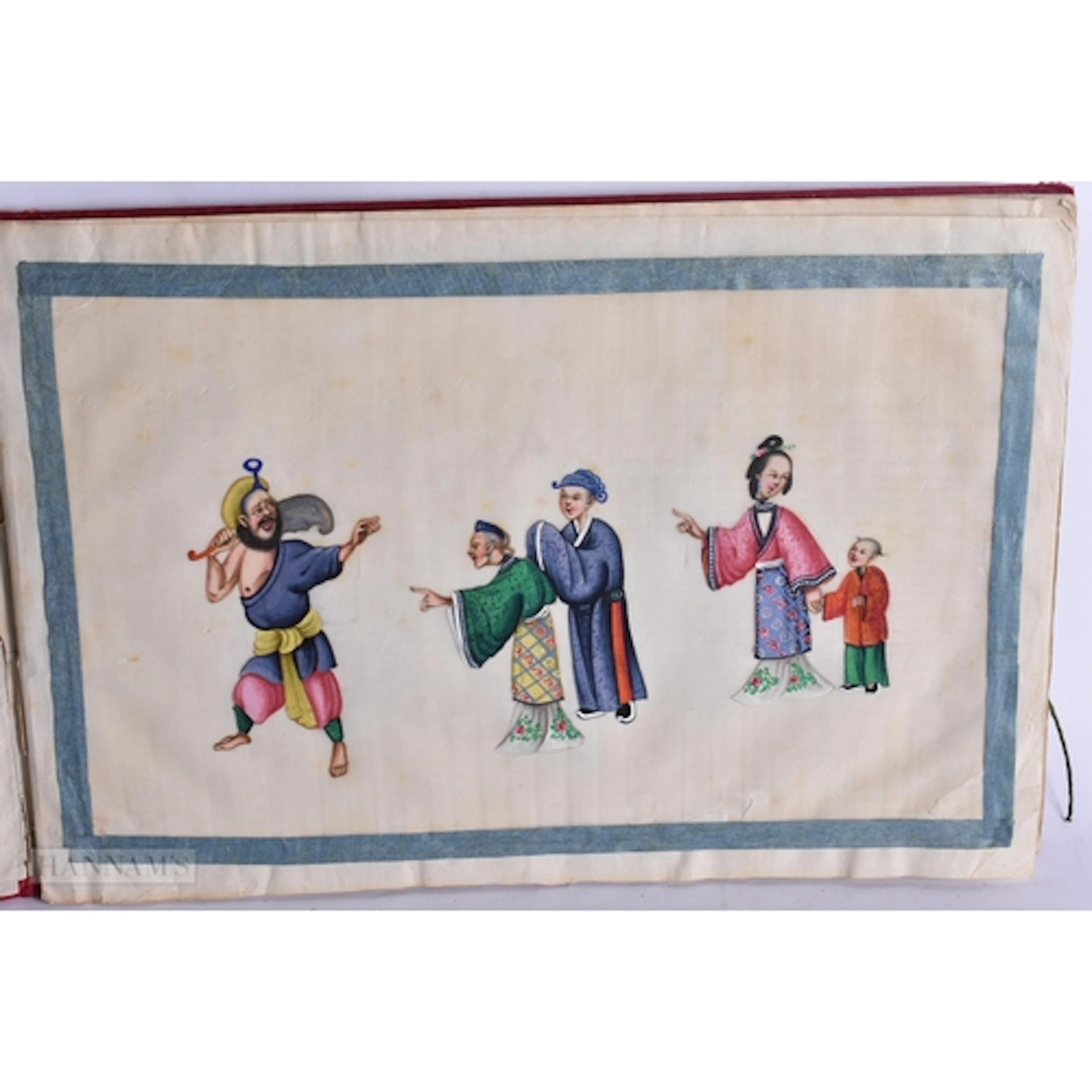 Chinese School (19th Century) 12 x pith watercolours, opera....