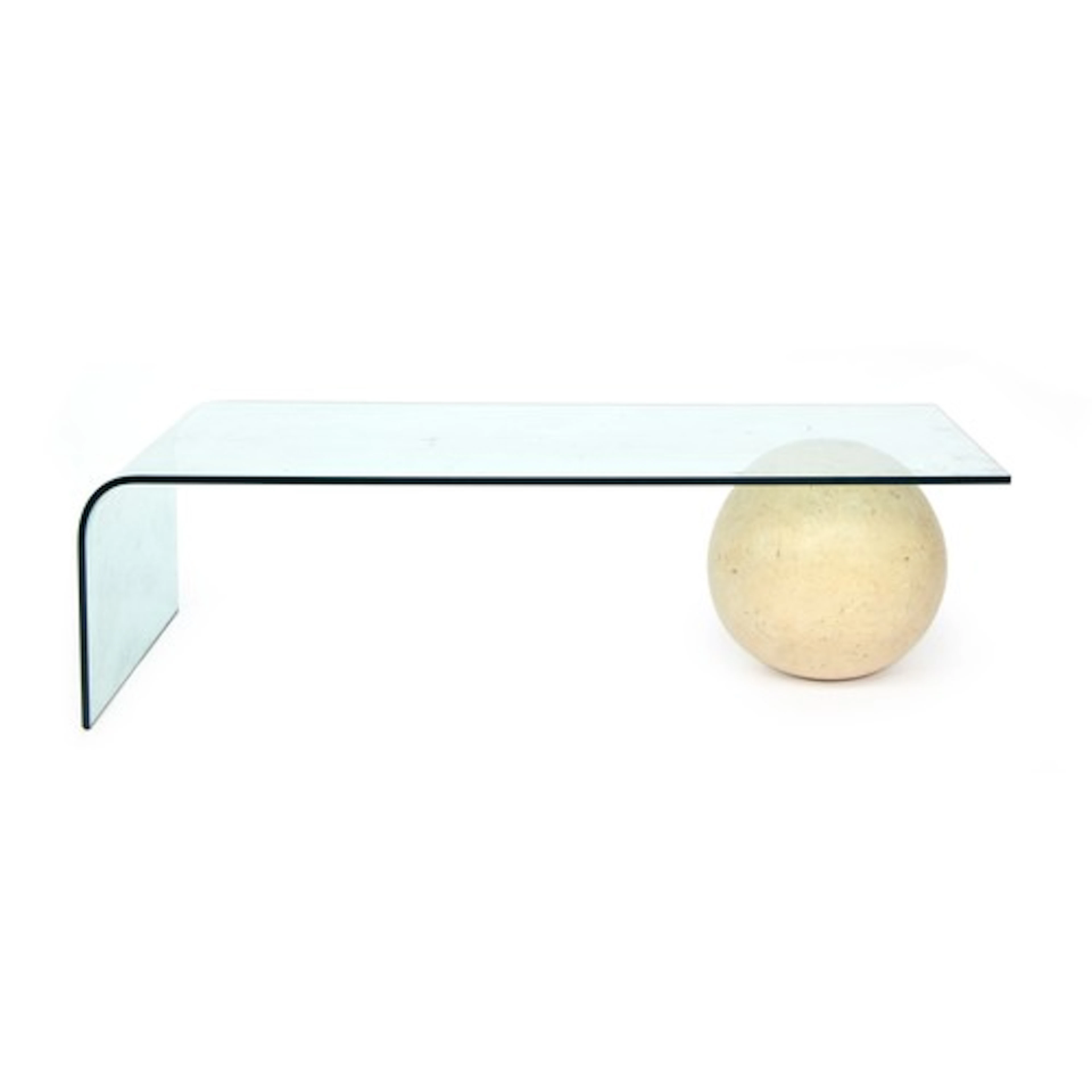 Attributed to Giorgia Cattalan, a contemporary curved glass ...