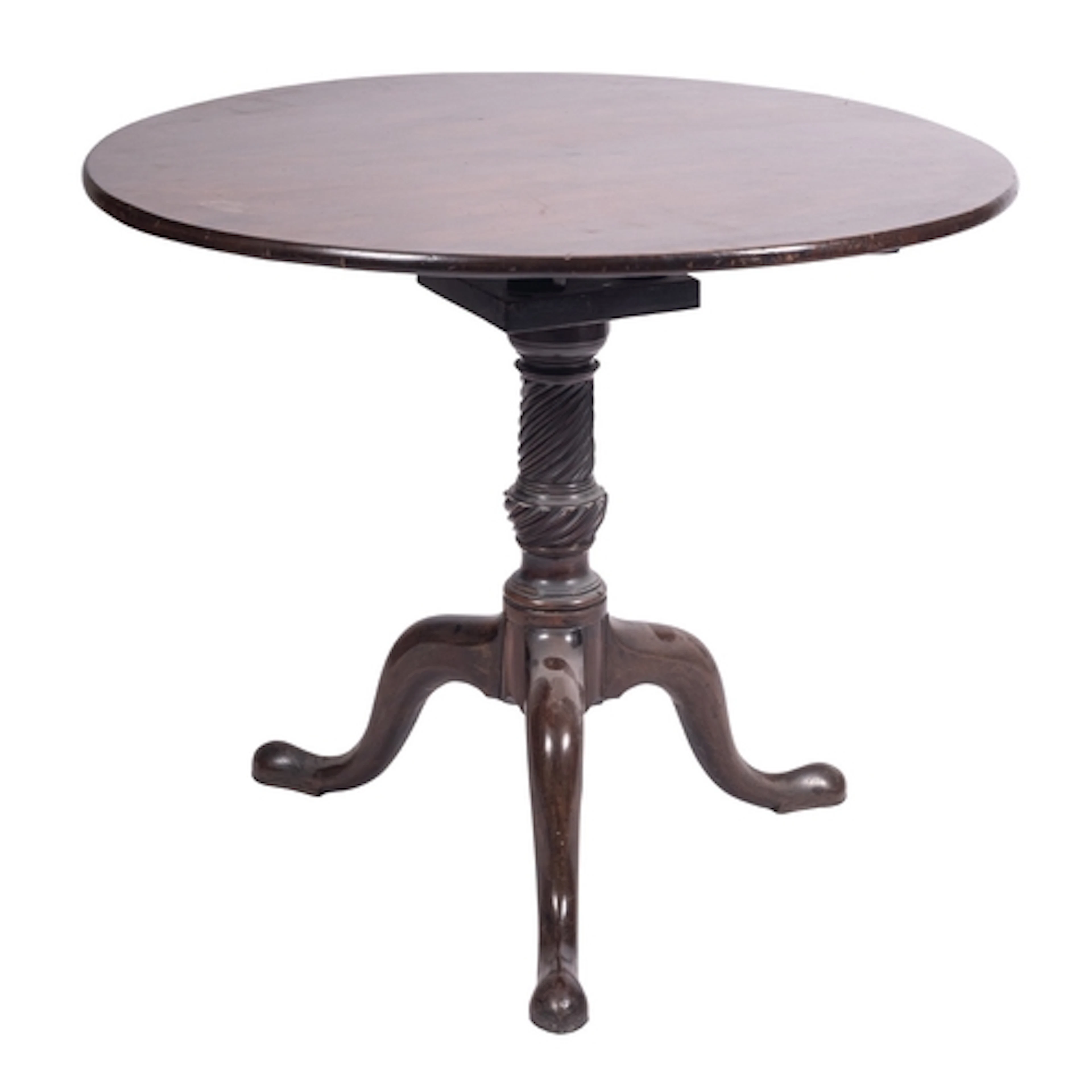 A George II walnut circular occasional table, mid 18th centu...