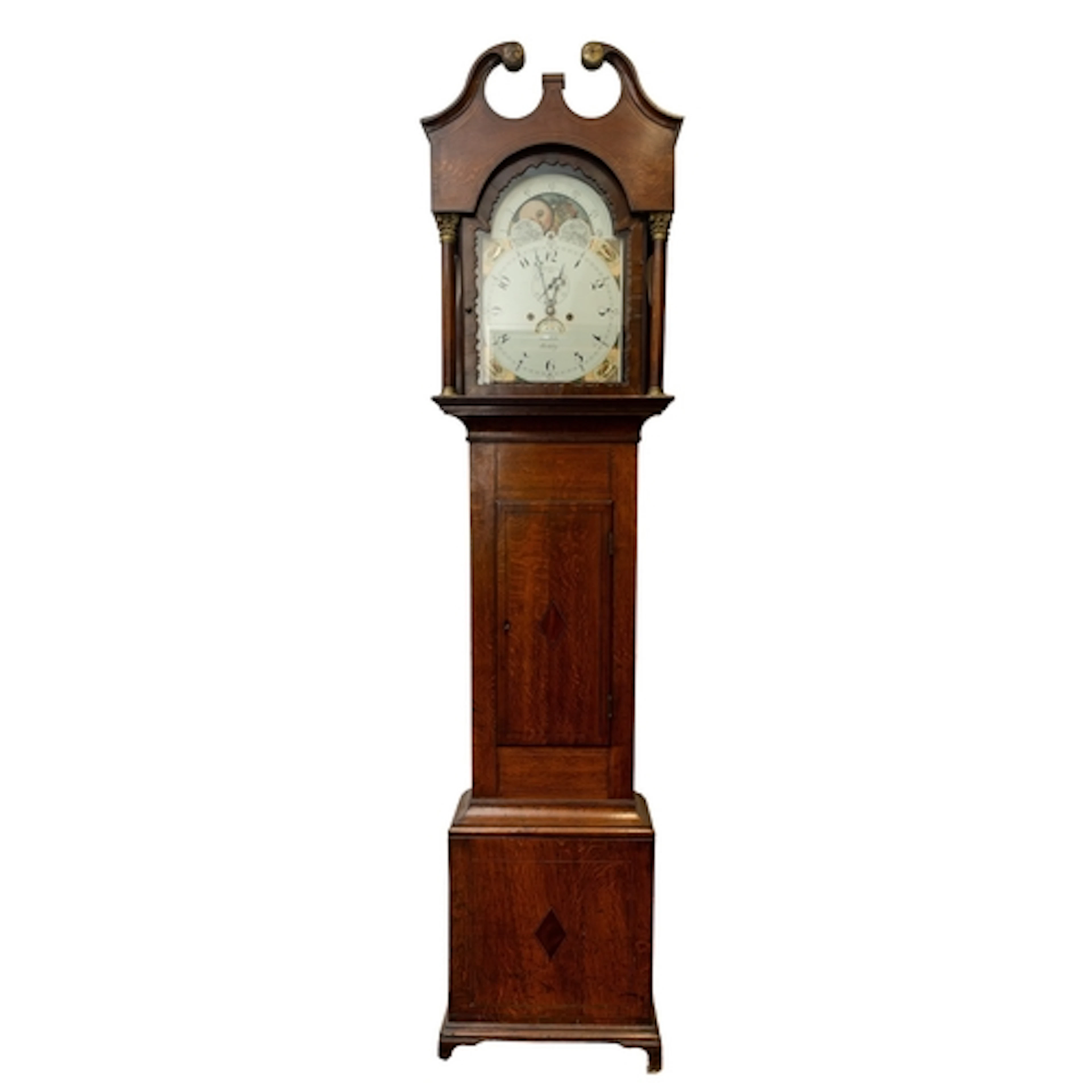 Thomas Mills, Berkeley, an oak and mahogany moonphase longca...