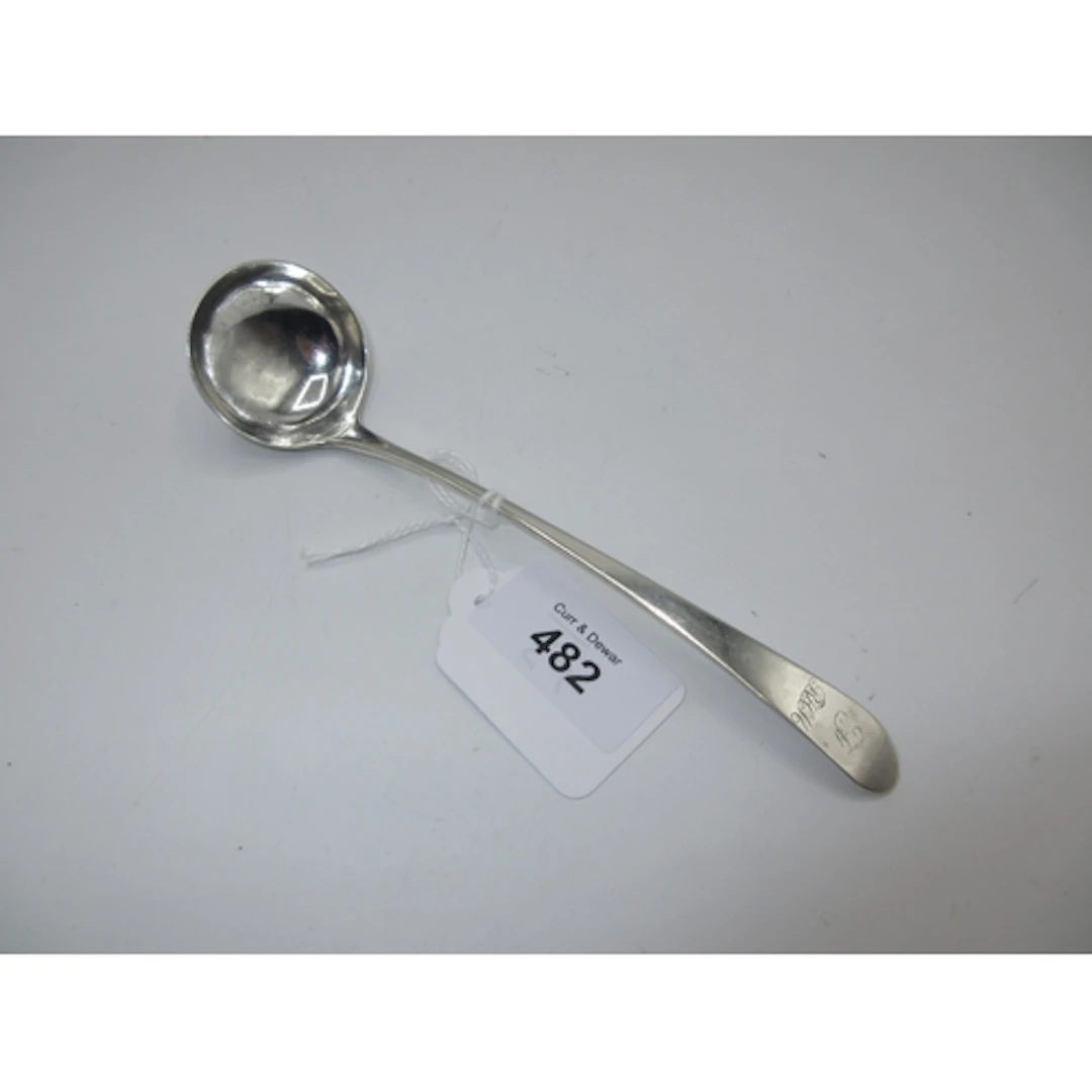 Georgian Scottish Silver Sauce Ladle by IM, 24g