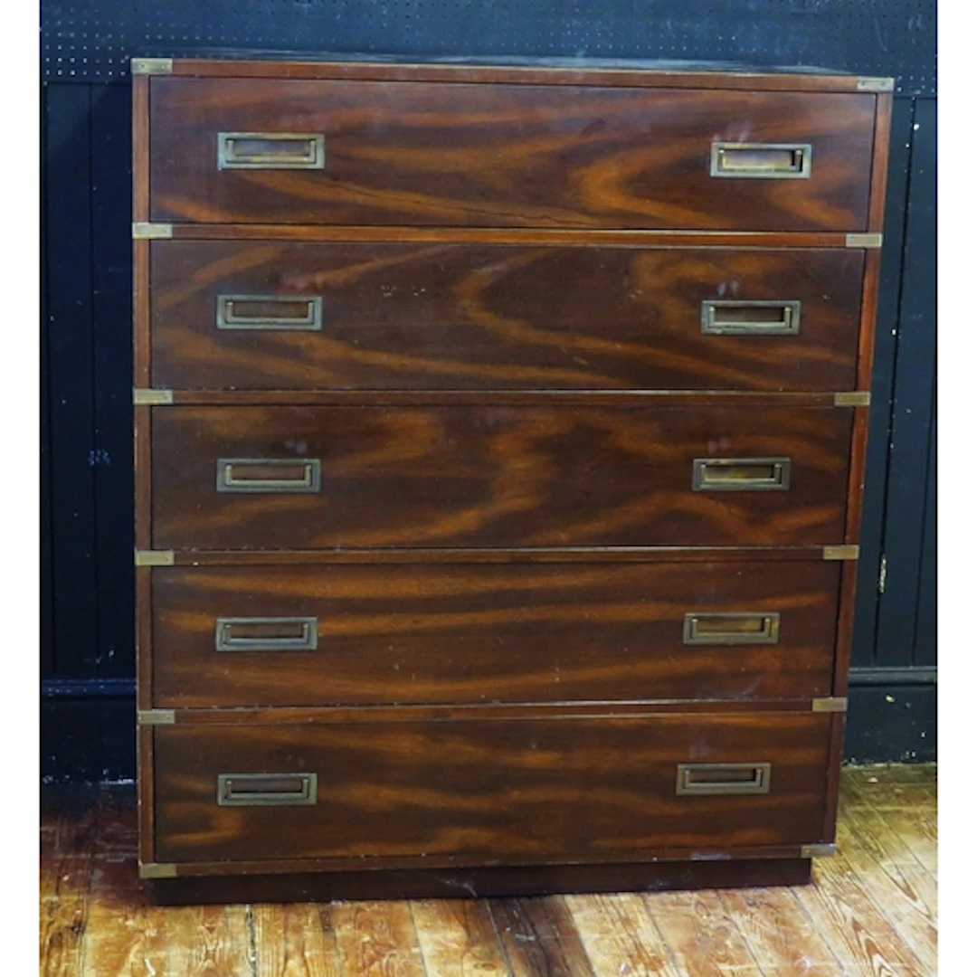 Gibbard Craftsmen, a mahogany and brass bound campaign style...