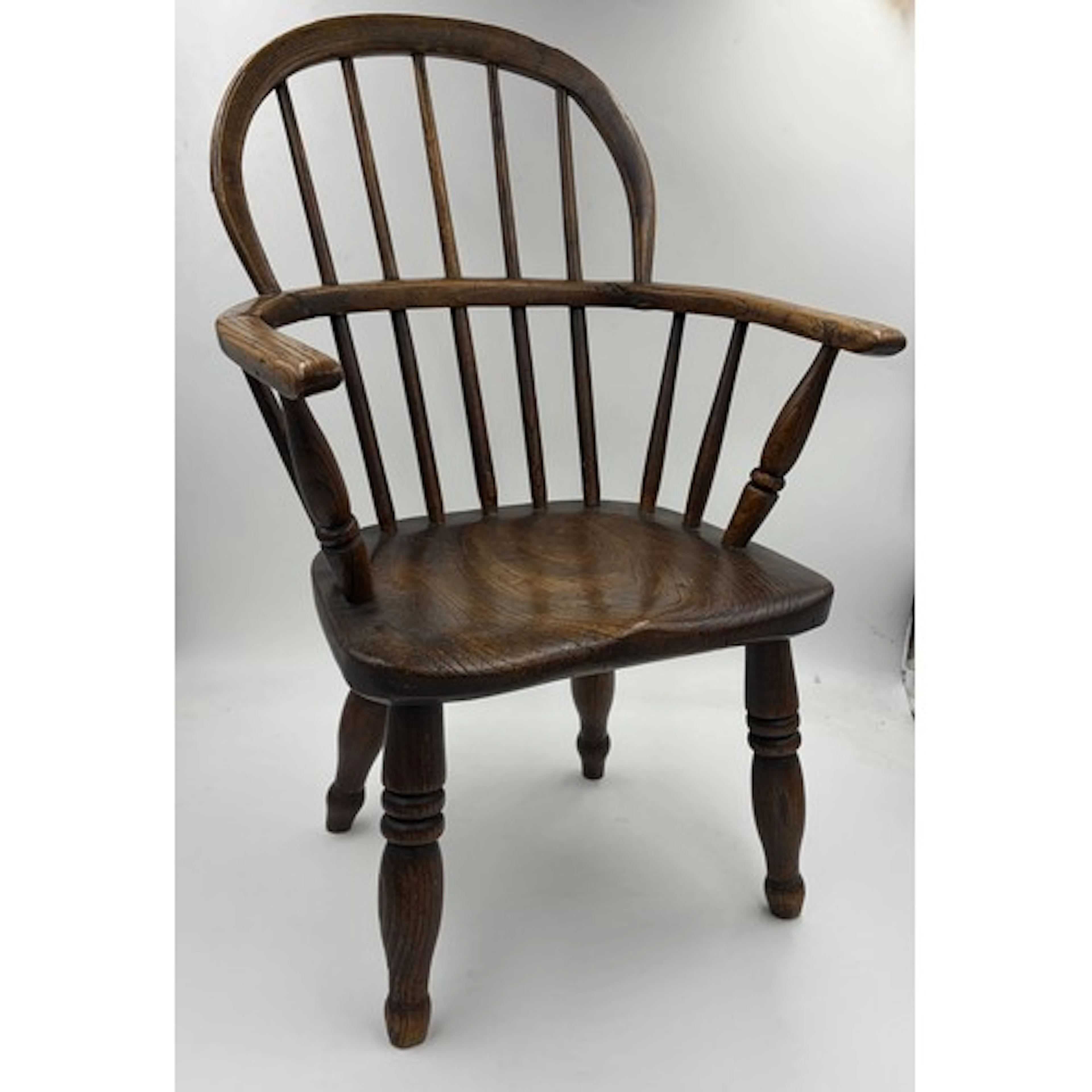 A 19th Century Child's stick back elm and ash Windsor chair ...