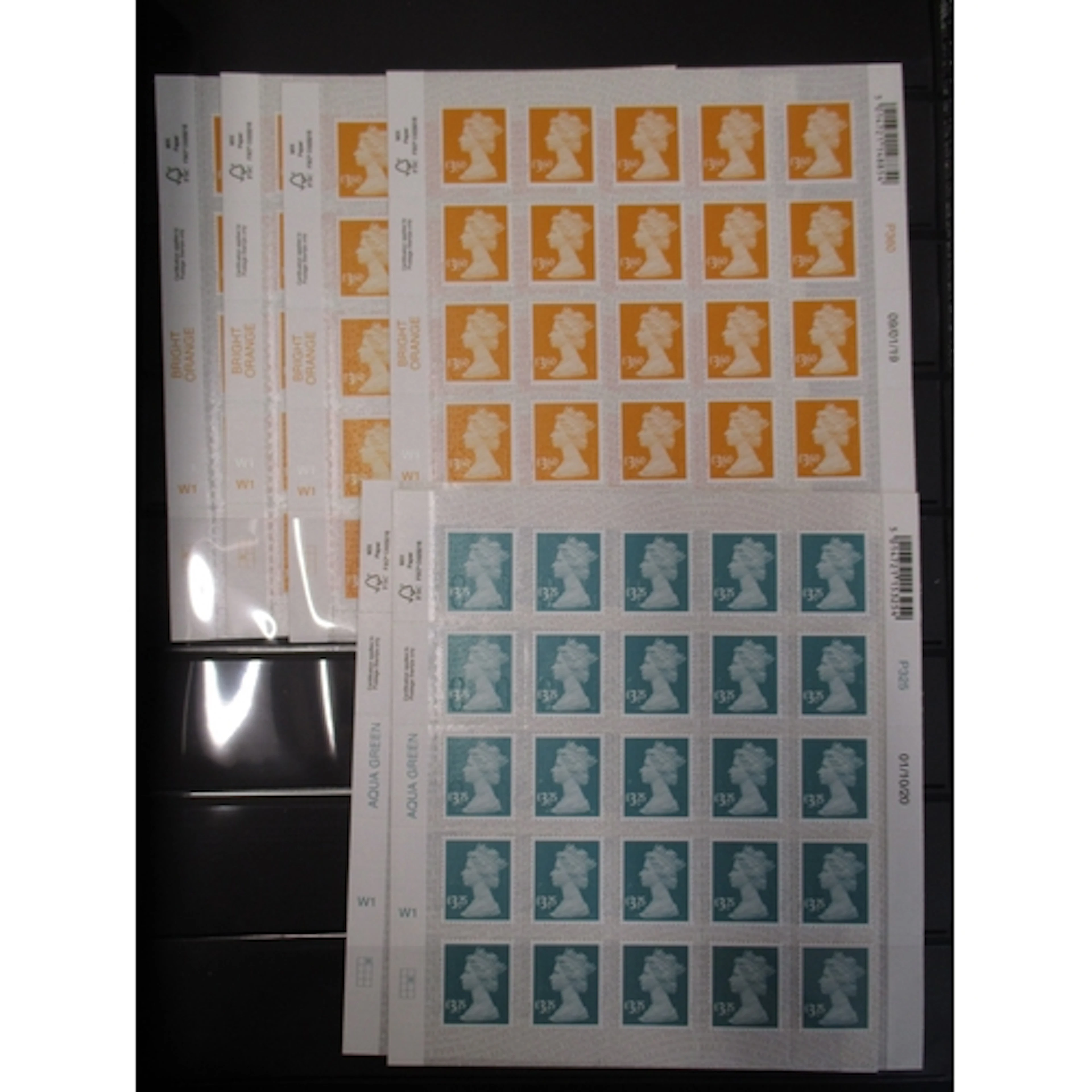 A significant collection of Machin issues in cylinder blocks...
