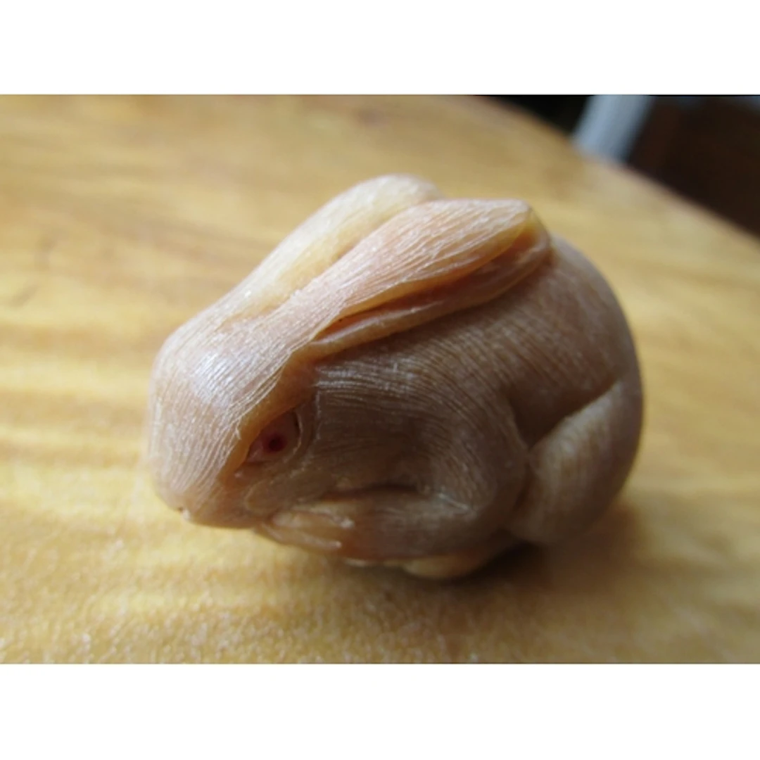 Japanese Netsuke Carved Figure of Rabbit