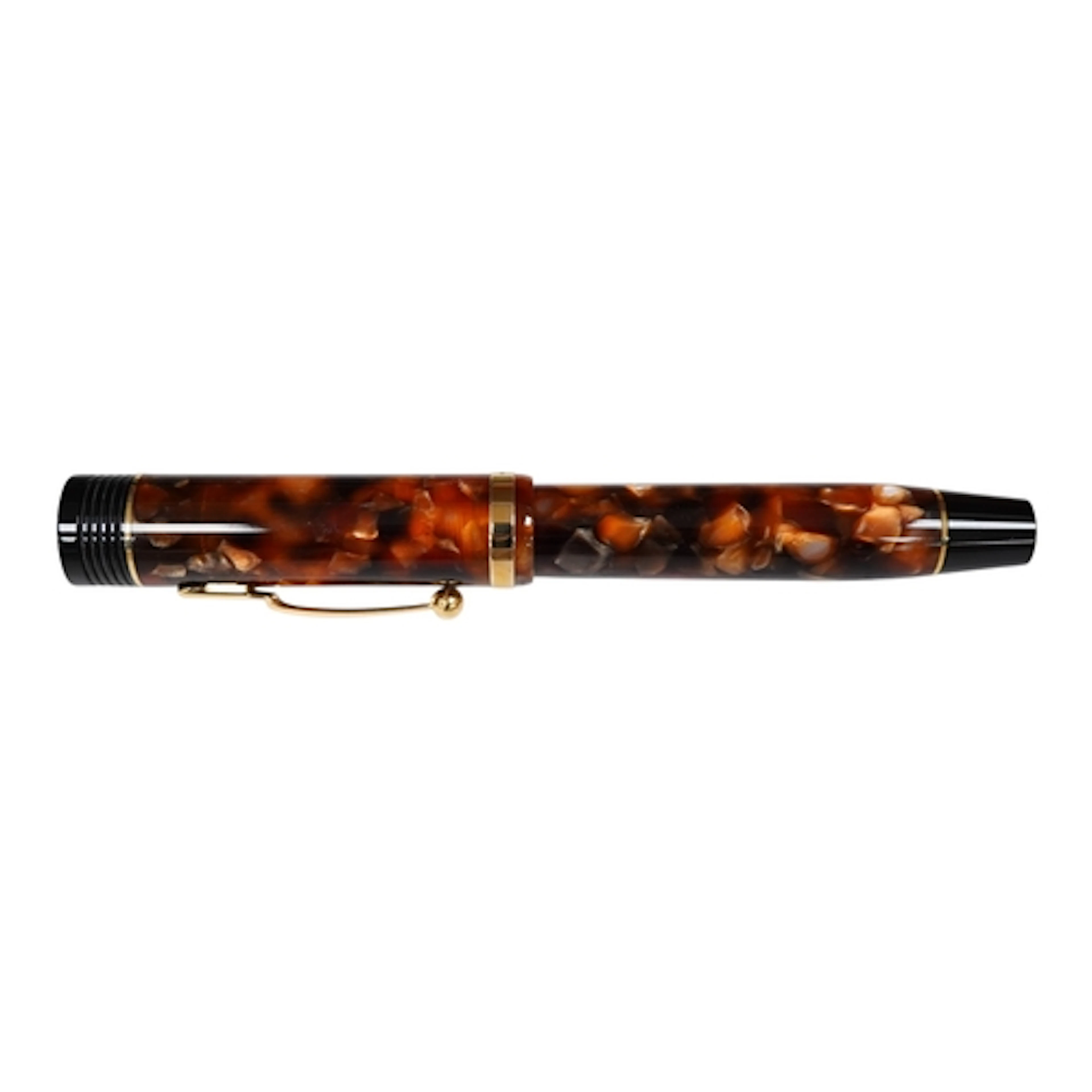 A Conway Stewart Churchill fountain pen, bracket brown No. 1...