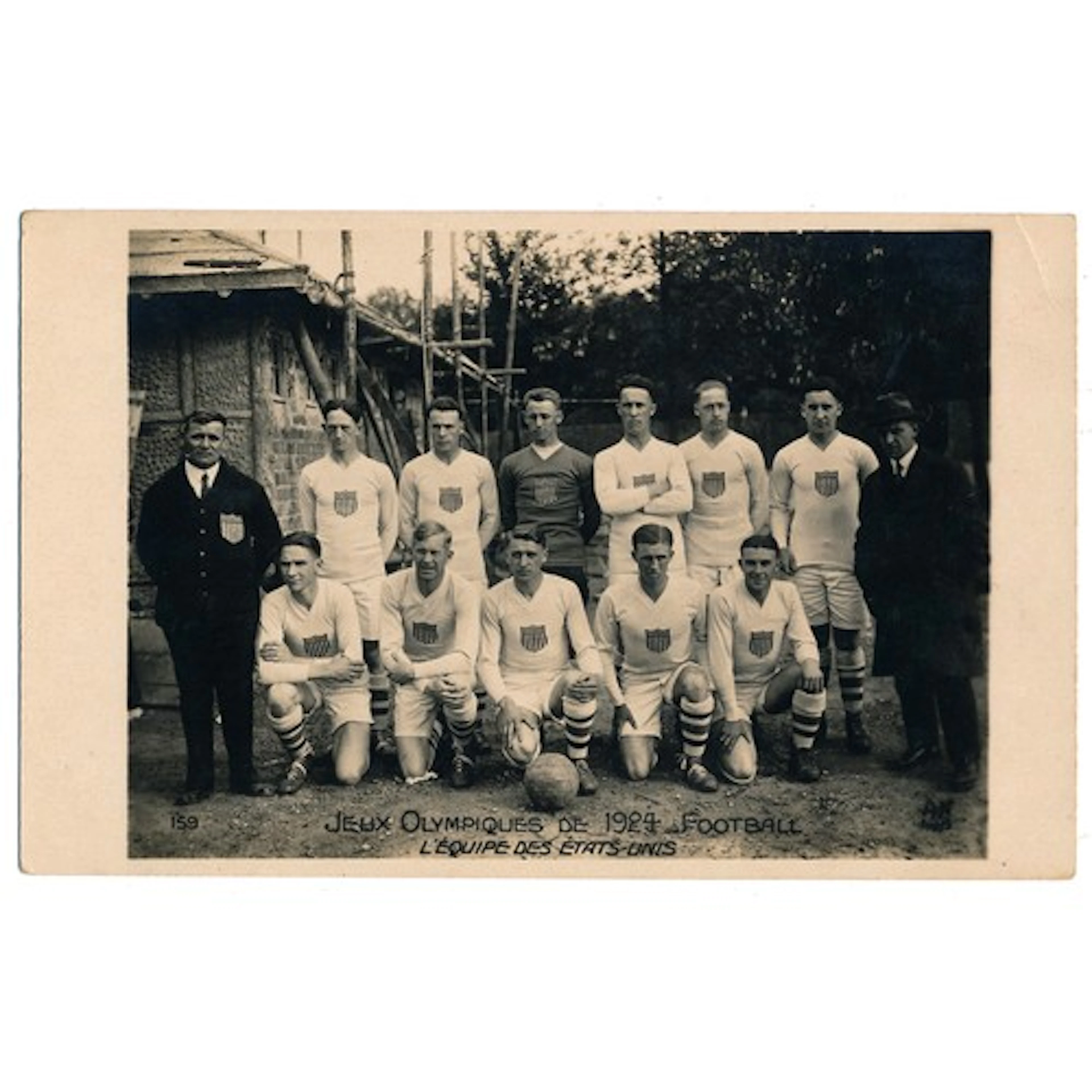 Vintage soccer card, USA team 1924 A&N Paris Olympics, Unite...