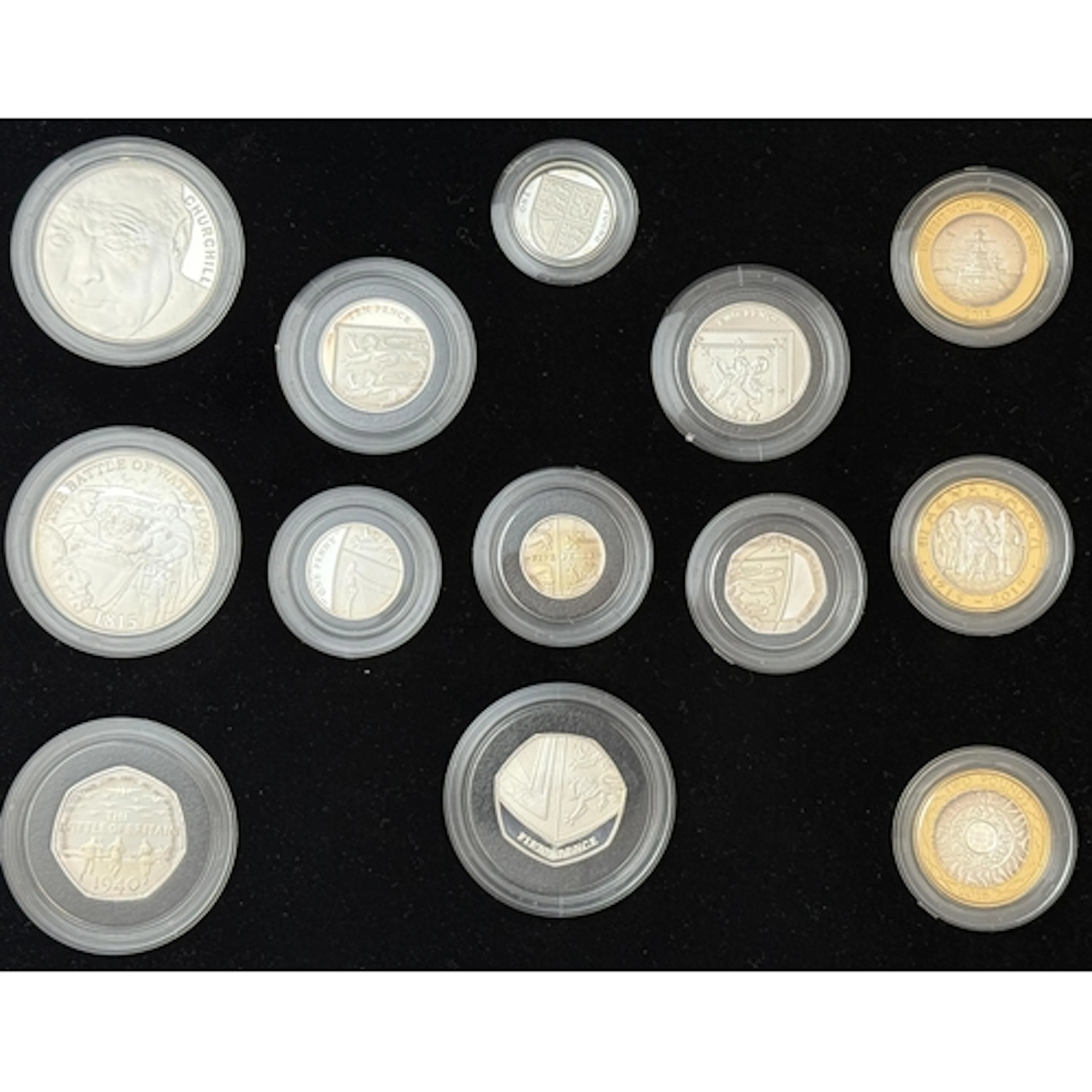 UK 2015 The Royal Mint Silver Proof Coin Year Set, comprisin...