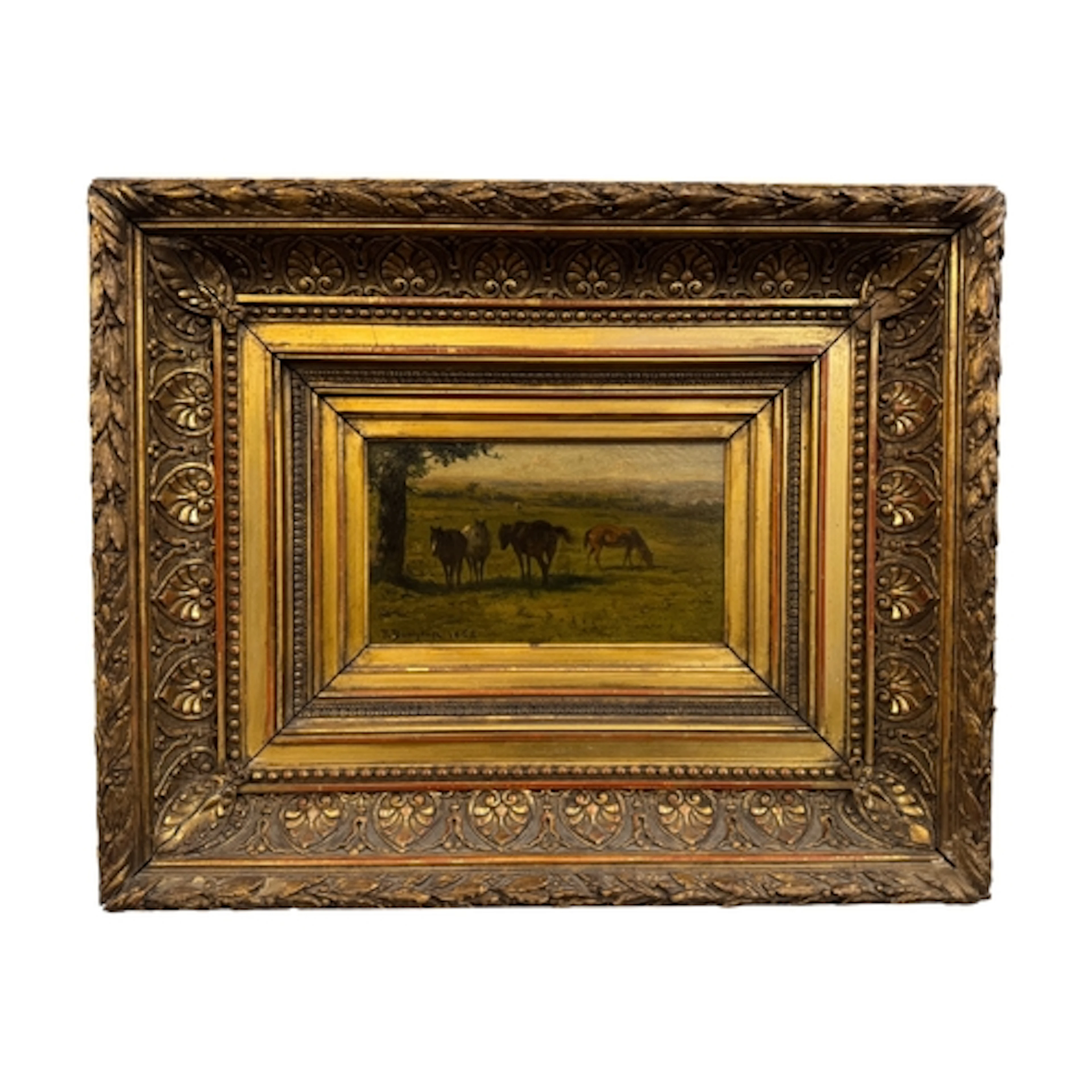 Rosa Bonheur (1822-1899) - Horses taking shade while grazing...