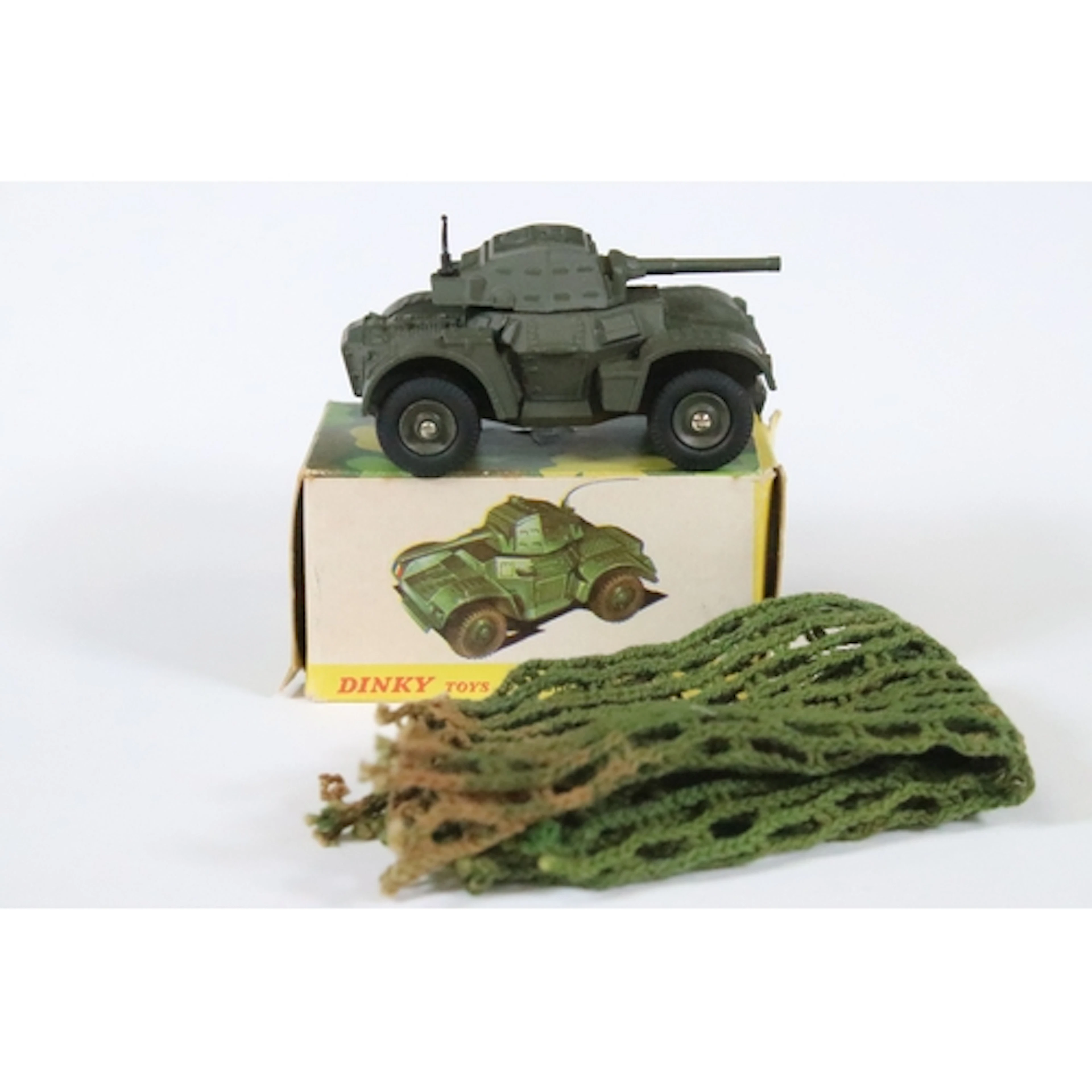 Boxed French Dinky 676 Daimler Armoured Car diecast model in...