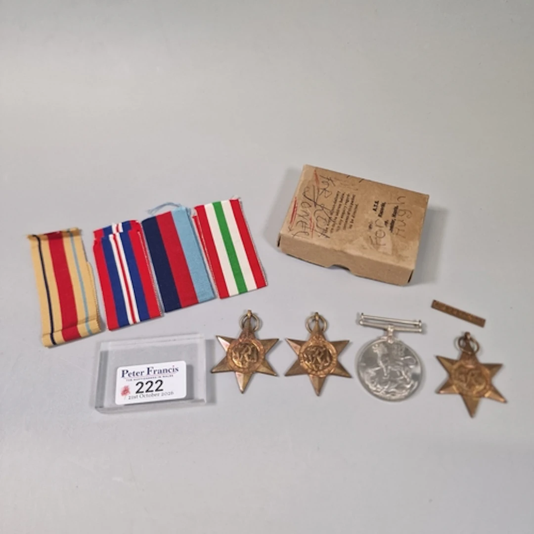 WW2 British medal group awarded to F. A. Duncombe, comprisin...