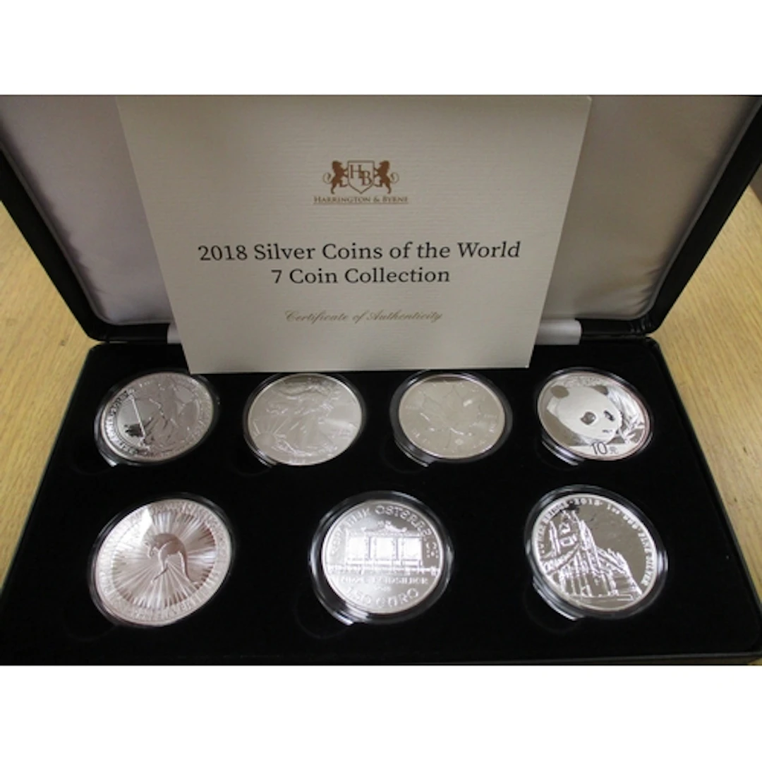 2018 'Silver Coins of the World 7 Coin Collection' uncircula...