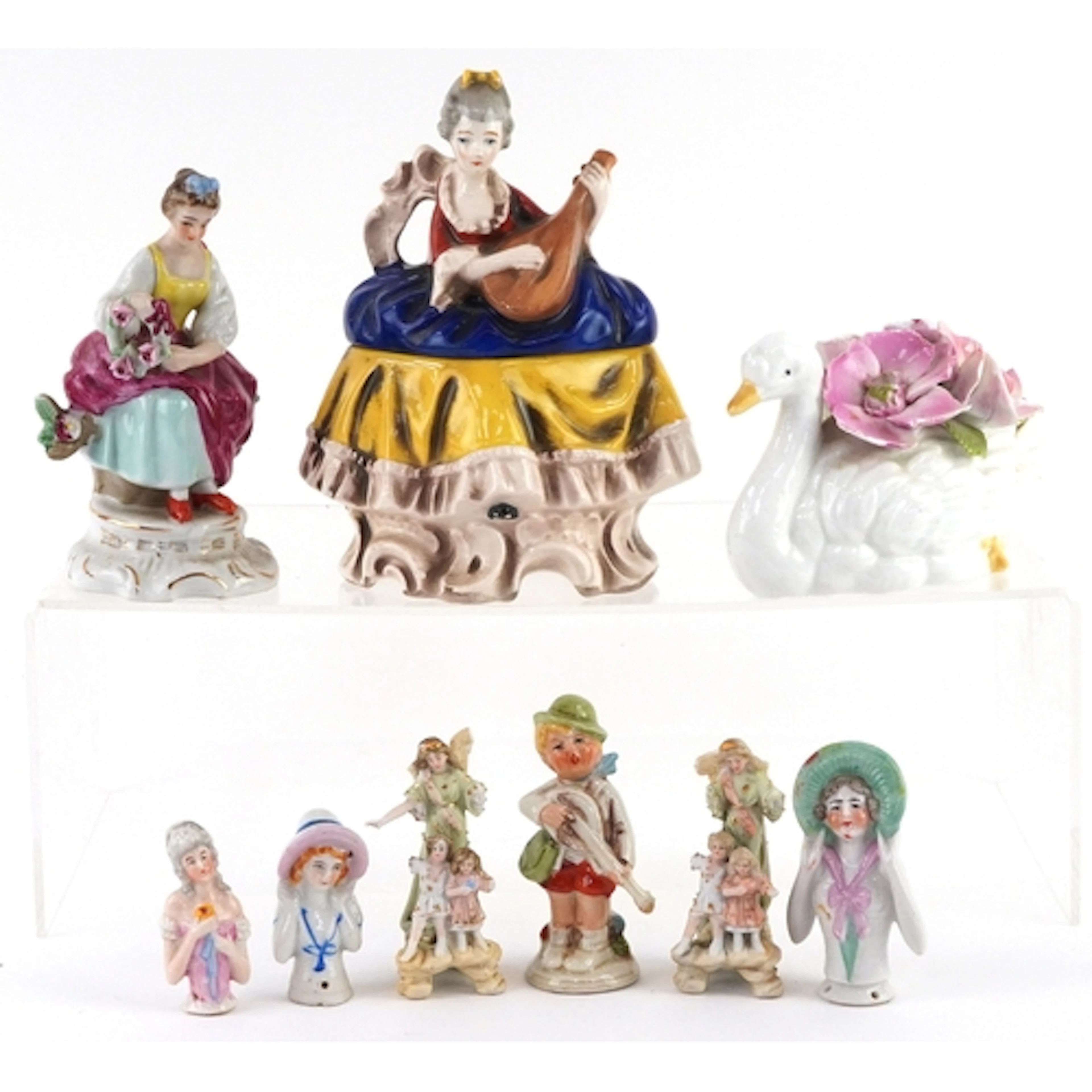 Antique and later china including a Goebel ceramic pot and c...