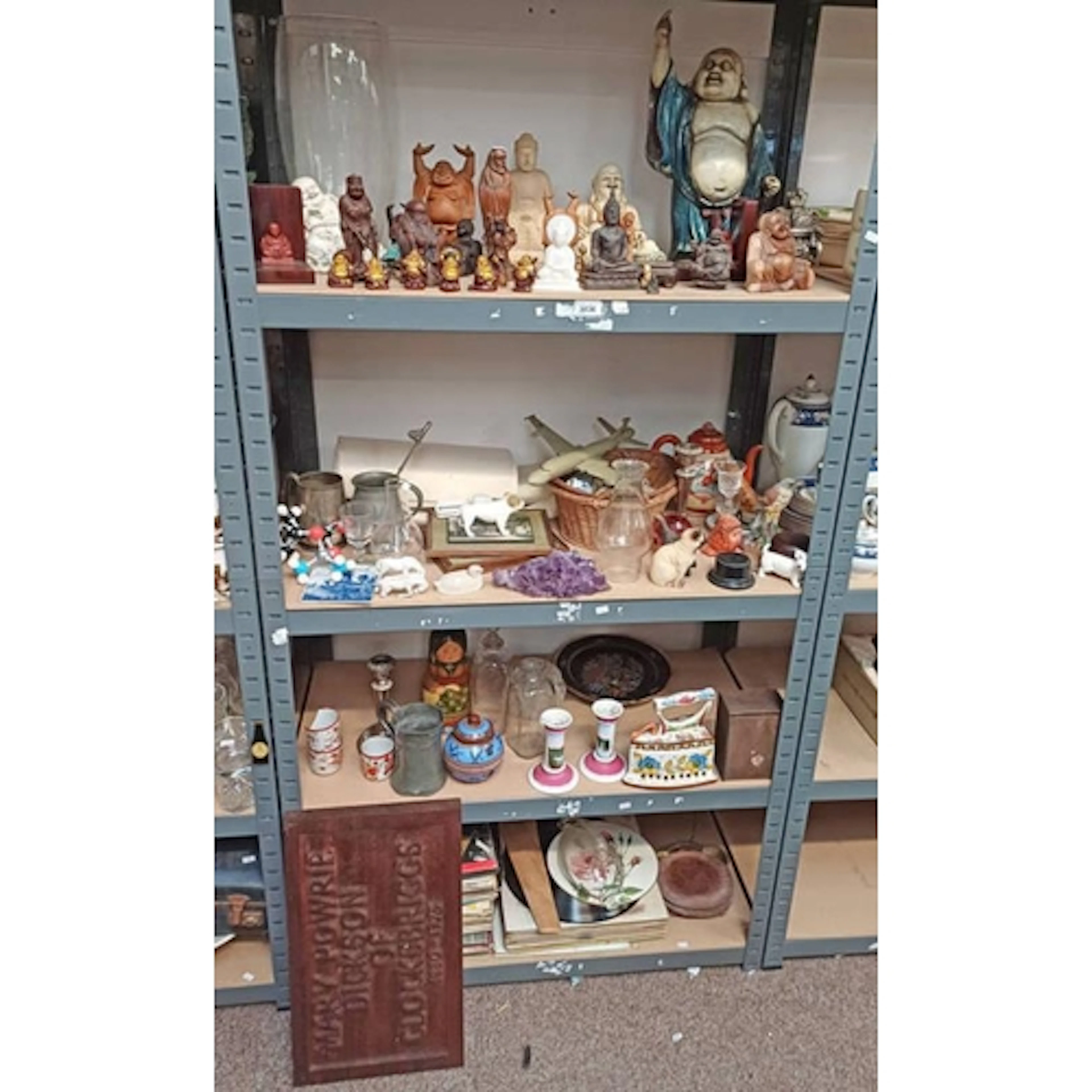 SELECTION OF VARIOUS BUDDHA FIGURES, VINYL RECORDS, RUSSIAN ...