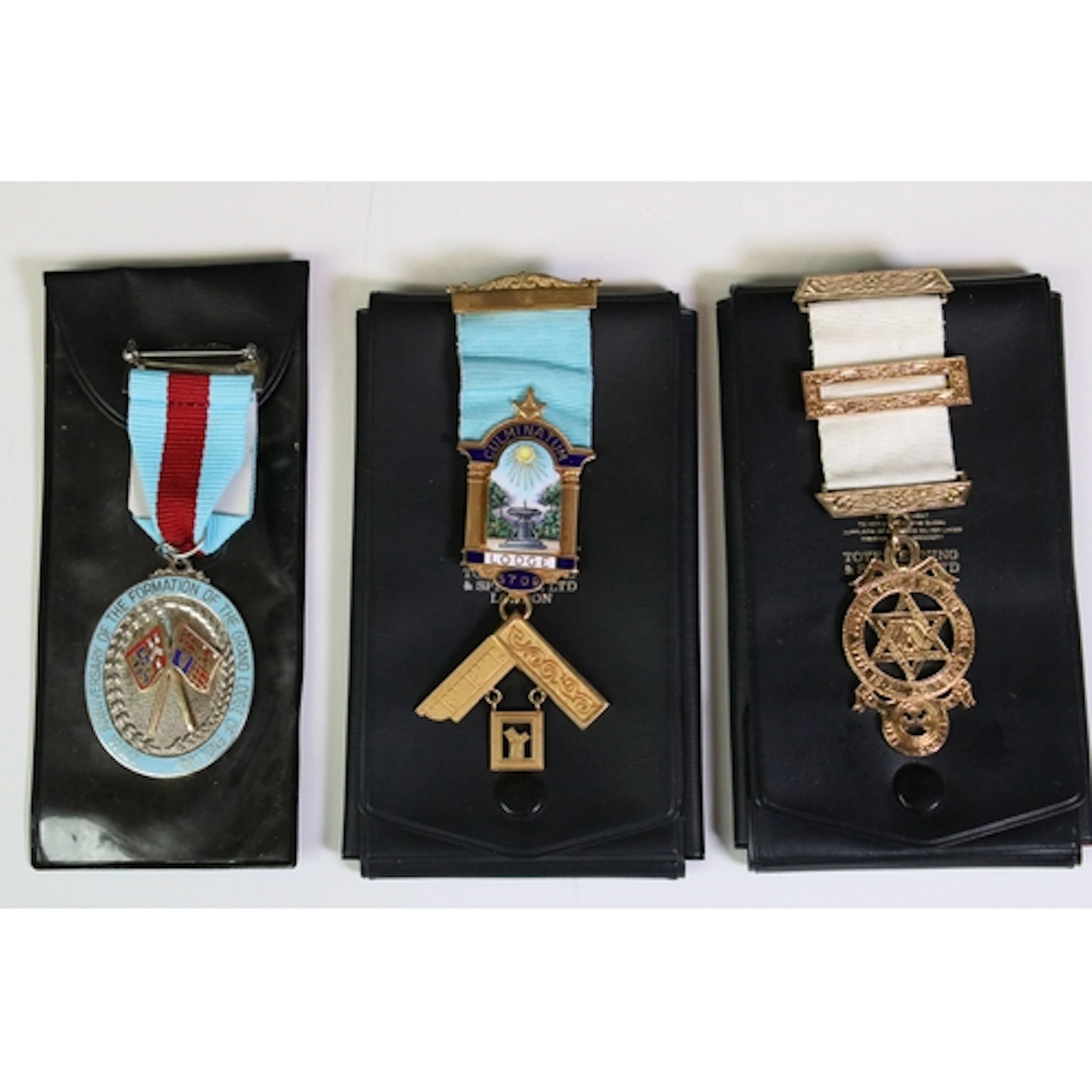 A collection of three masonic medals / jewels to include the...