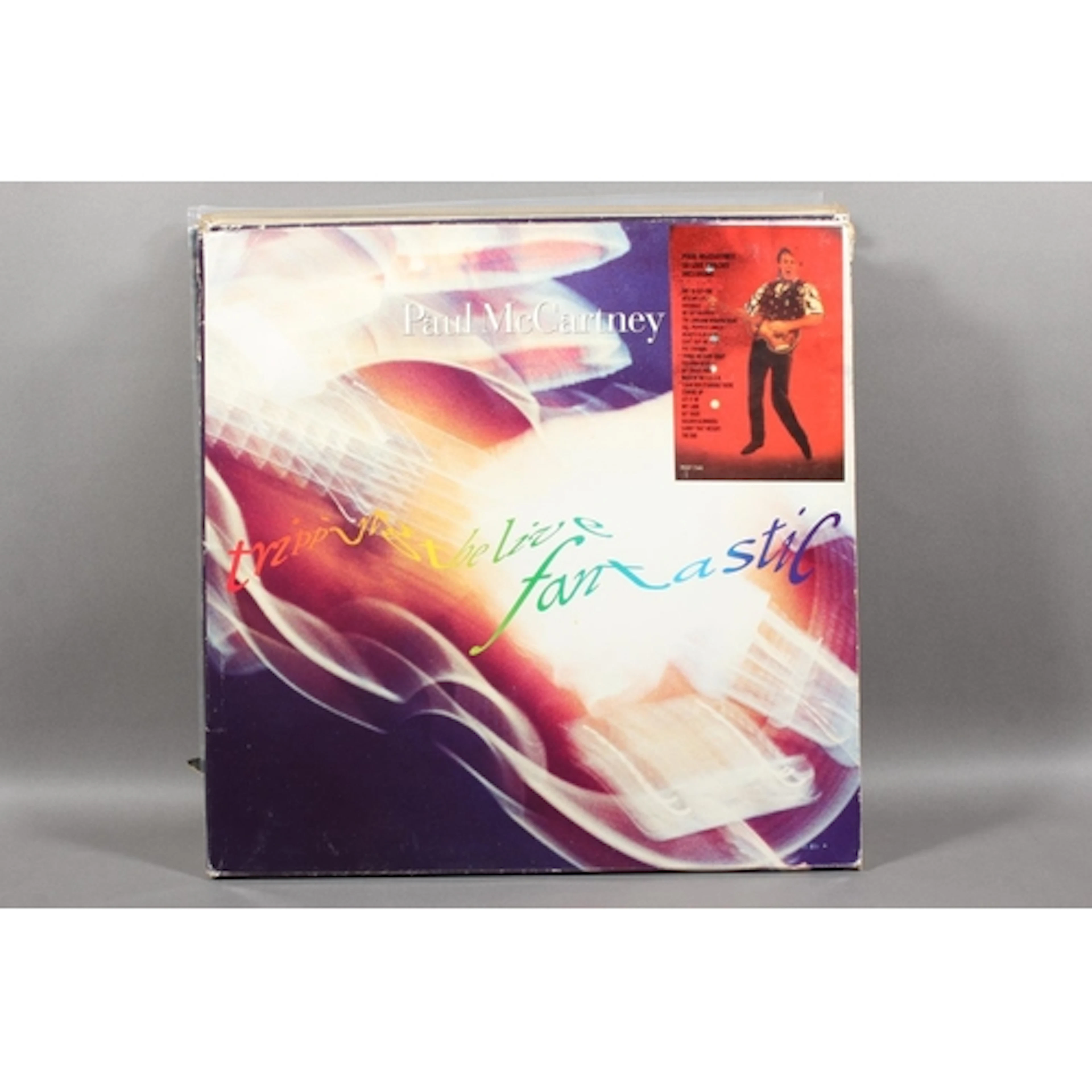Box containing vinyl records to include Wings Band on the Ru...