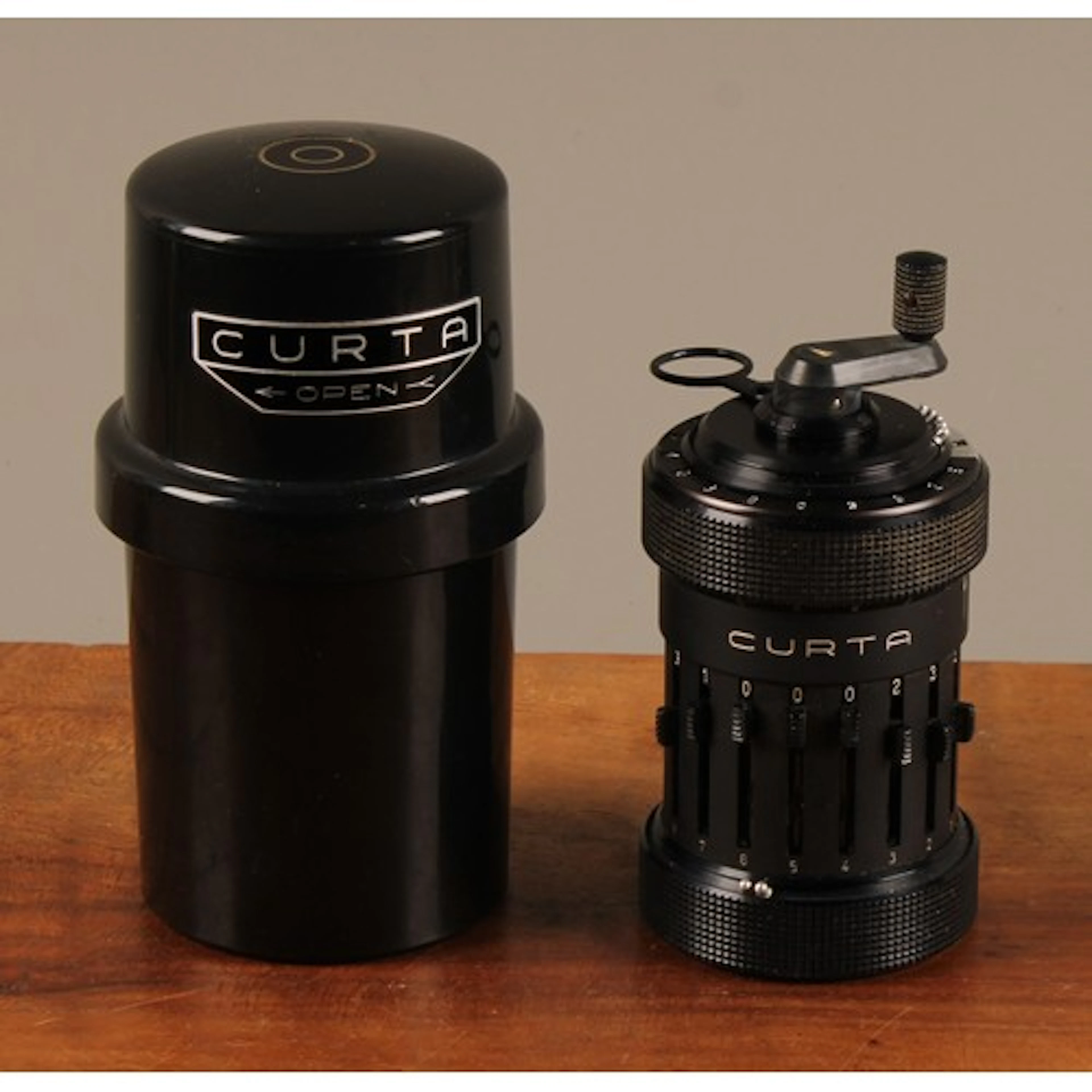 A Curta type I calculator, by Contina AG Mauren, Liechtenste...