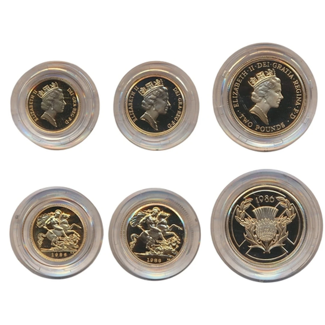 Investment Gold Lot - Documents Required. 1986 sovereign set...