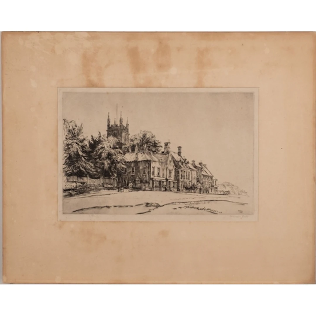 ETCHINGS. Three, comprising: DODD, Francis. Stow in the Wold...