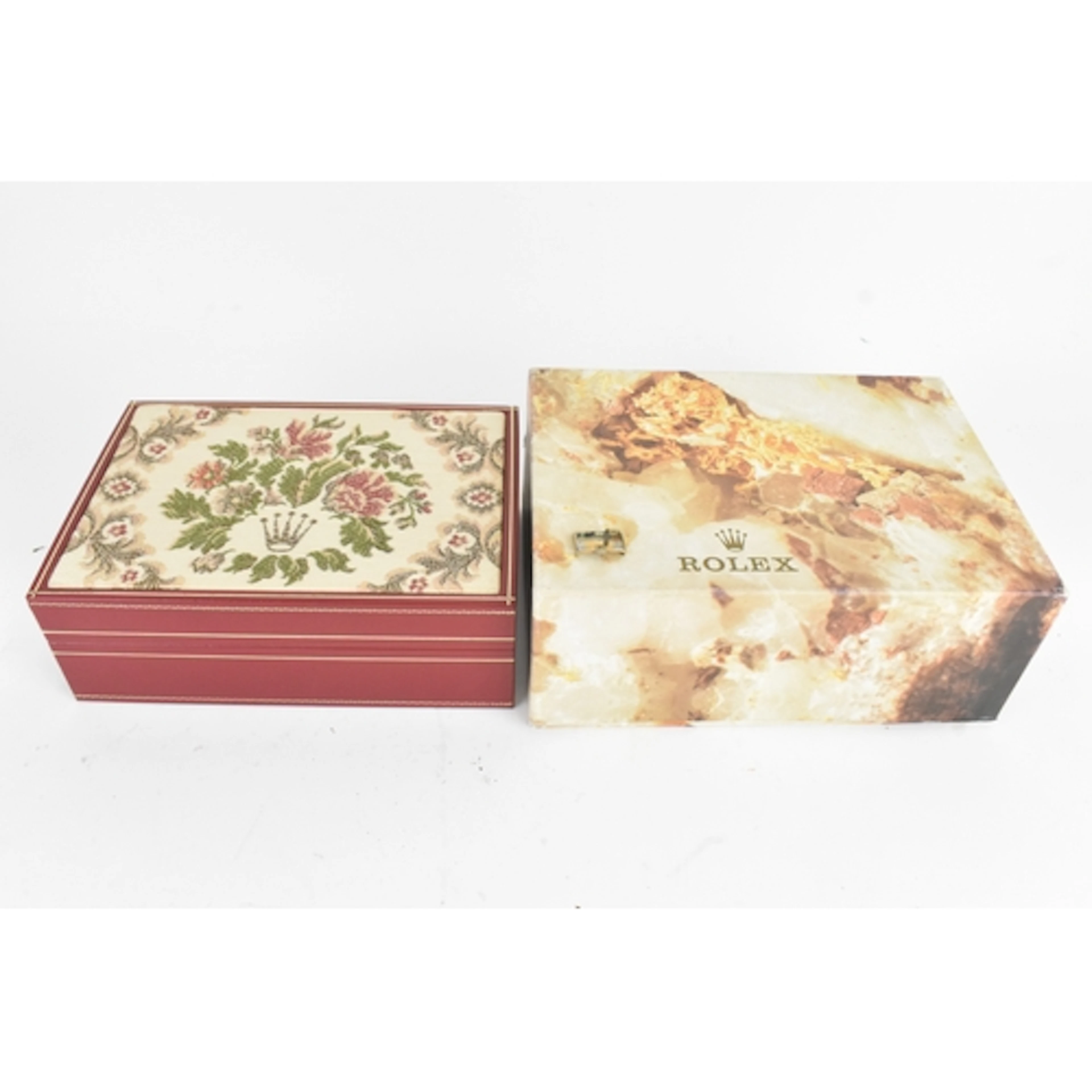 A vintage Rolex buckle, watch jewellery box and outer box, c...