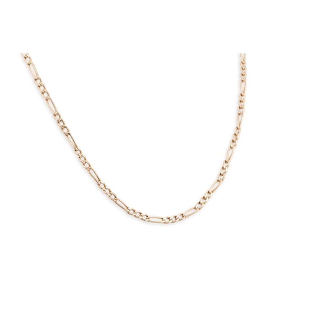 A 9CT GOLD FIGARO LINK NECKCHAIN, 6.6 g.